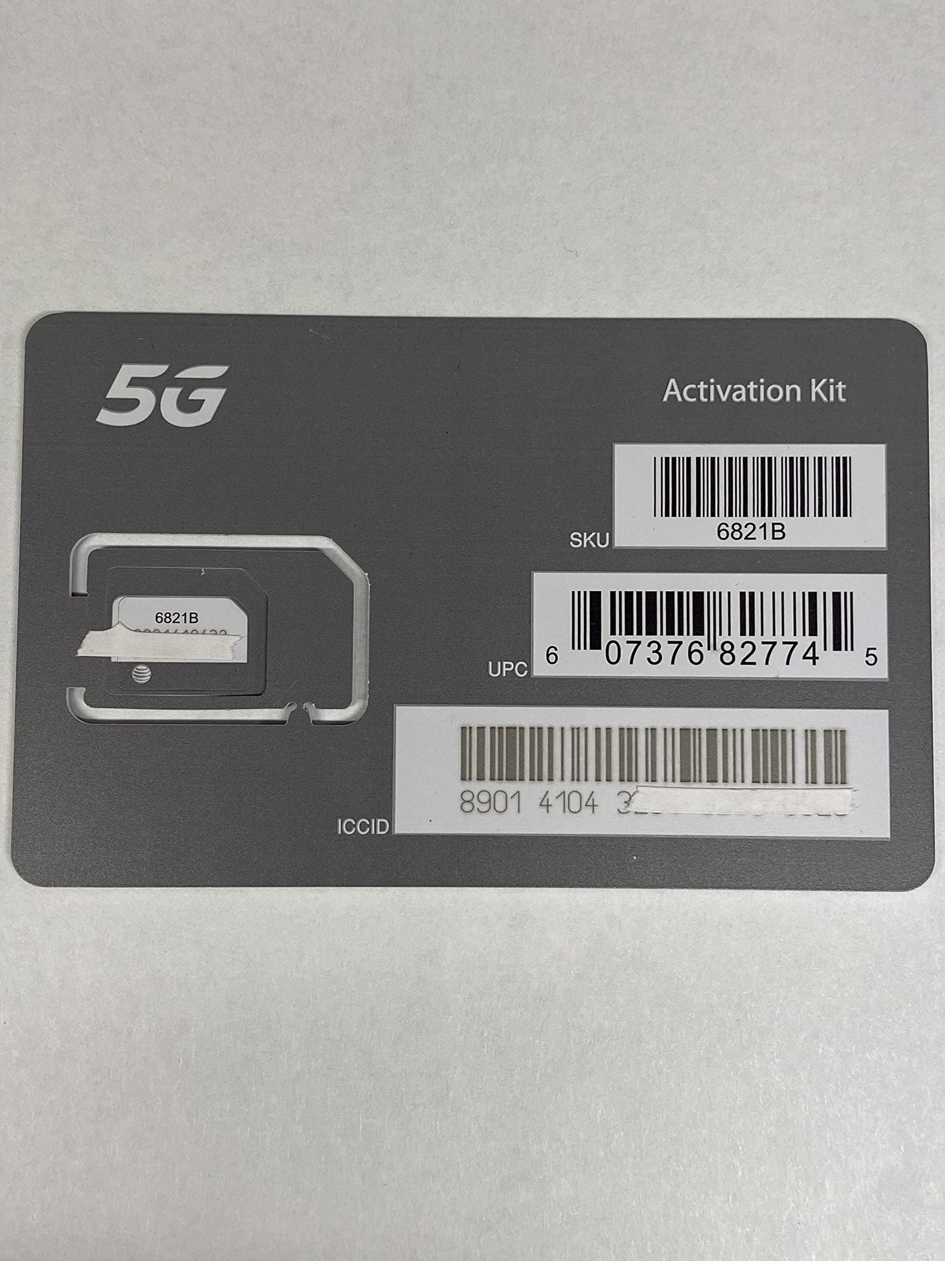 AT&T 4G 5G SIM Card Triplecut (for Any Size sim Slot) Activation KIT for USE ON Any AT&T 5G/4G Device! Included is a Simbros Sim Key to Open Any sim Door on Any 5g Phone (Pack of 10)