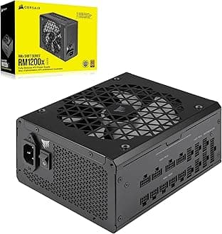 Corsair RM1200x Shift Fully Modular ATX Power Supply - Modular Side Interface - ATX 3.0 & PCIe 5.0 Compliant - Zero RPM Fan Mode - 105°C-Rated Capacitors - 80 Plus Gold Efficiency - Black