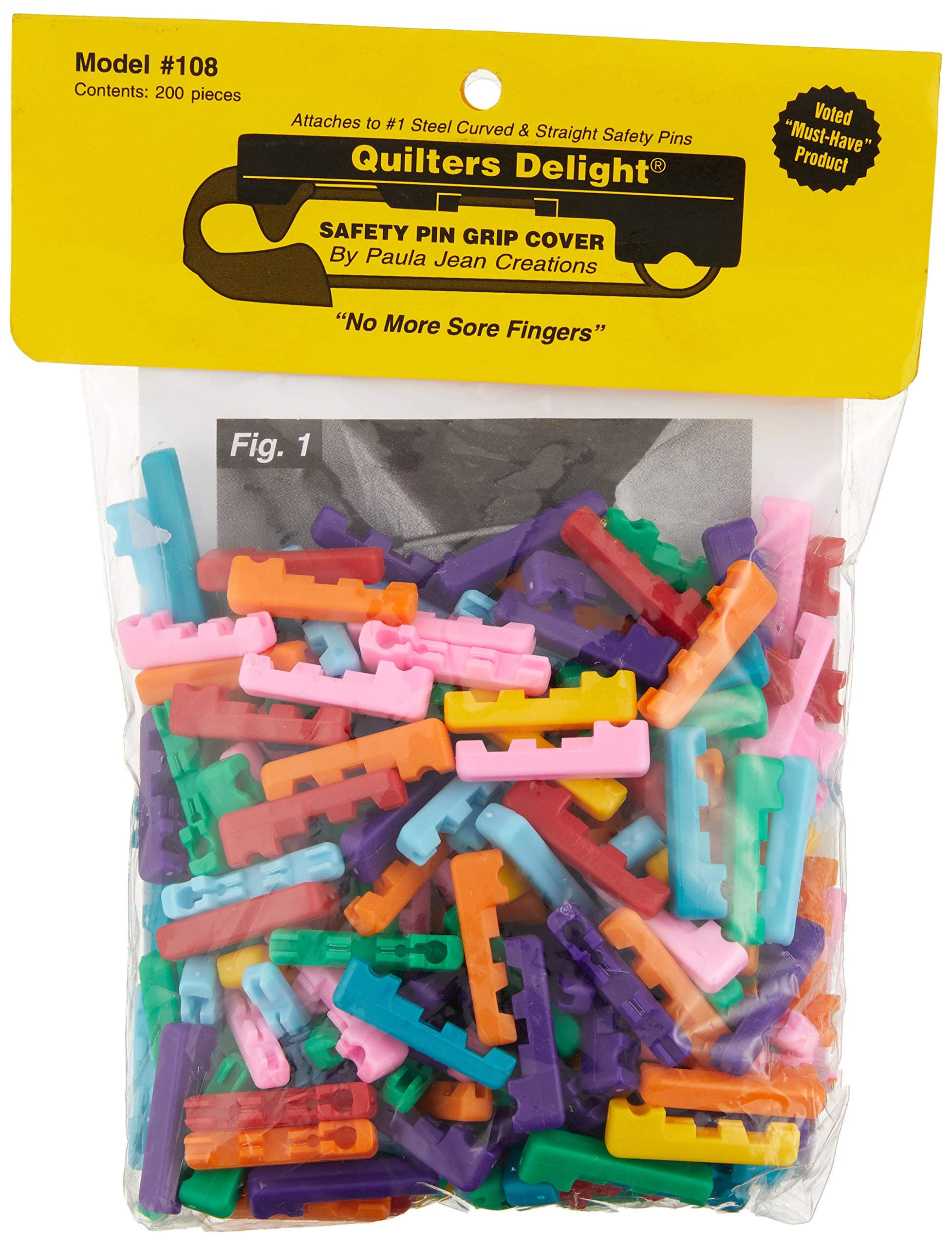 Quilters Delight Safety Pin Covers 200 ct, Multicolor