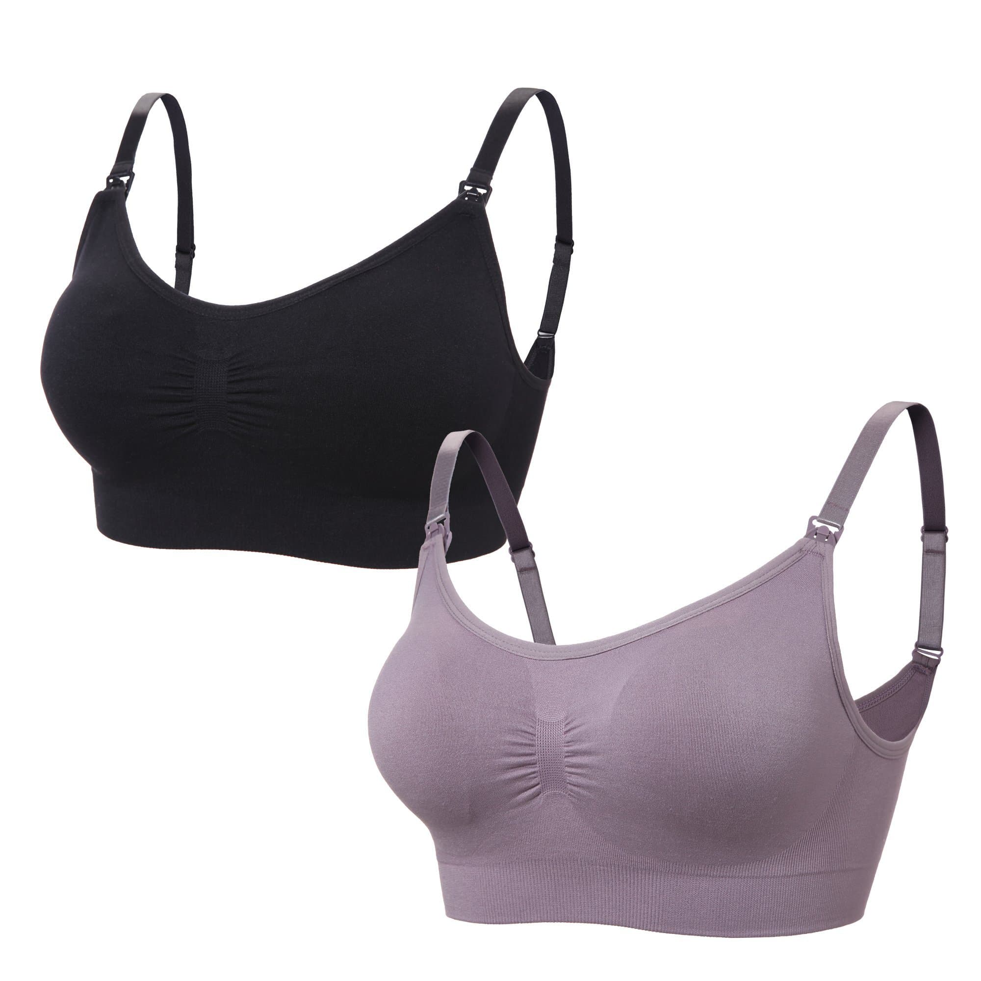 BAOMOSI Womens Maternity Nursing Bras Seamless Push up Wireless Underwear