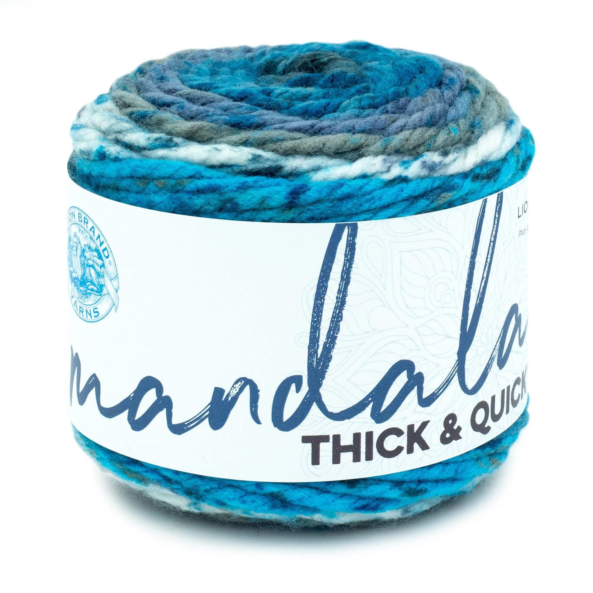 Lion Brand Yarn Mandala Thick & Quick Bulky Yarn, Labyrinth, 1 Skein