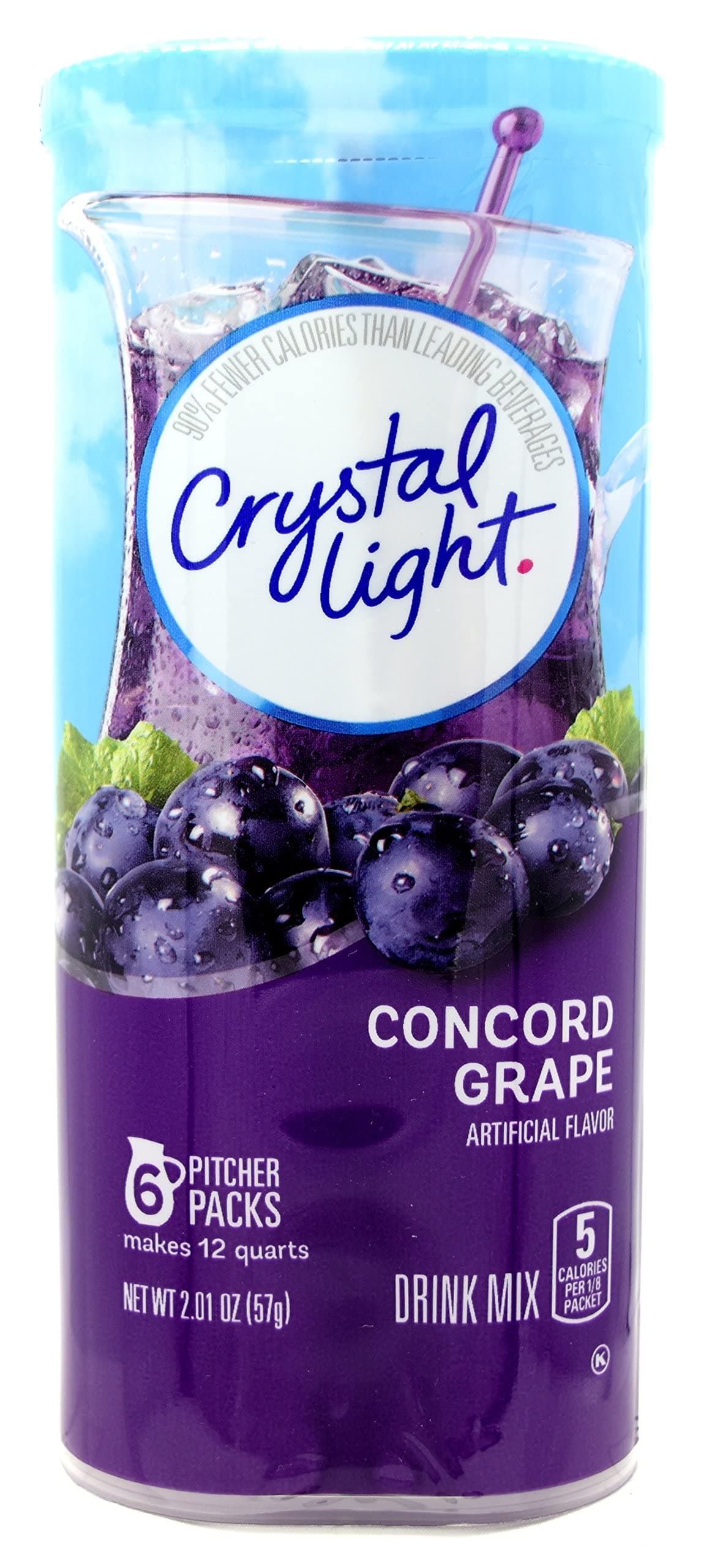 Crystal Light Concord Grape, 12-Quart 2.01-Ounce Canister (Pack Of 4)