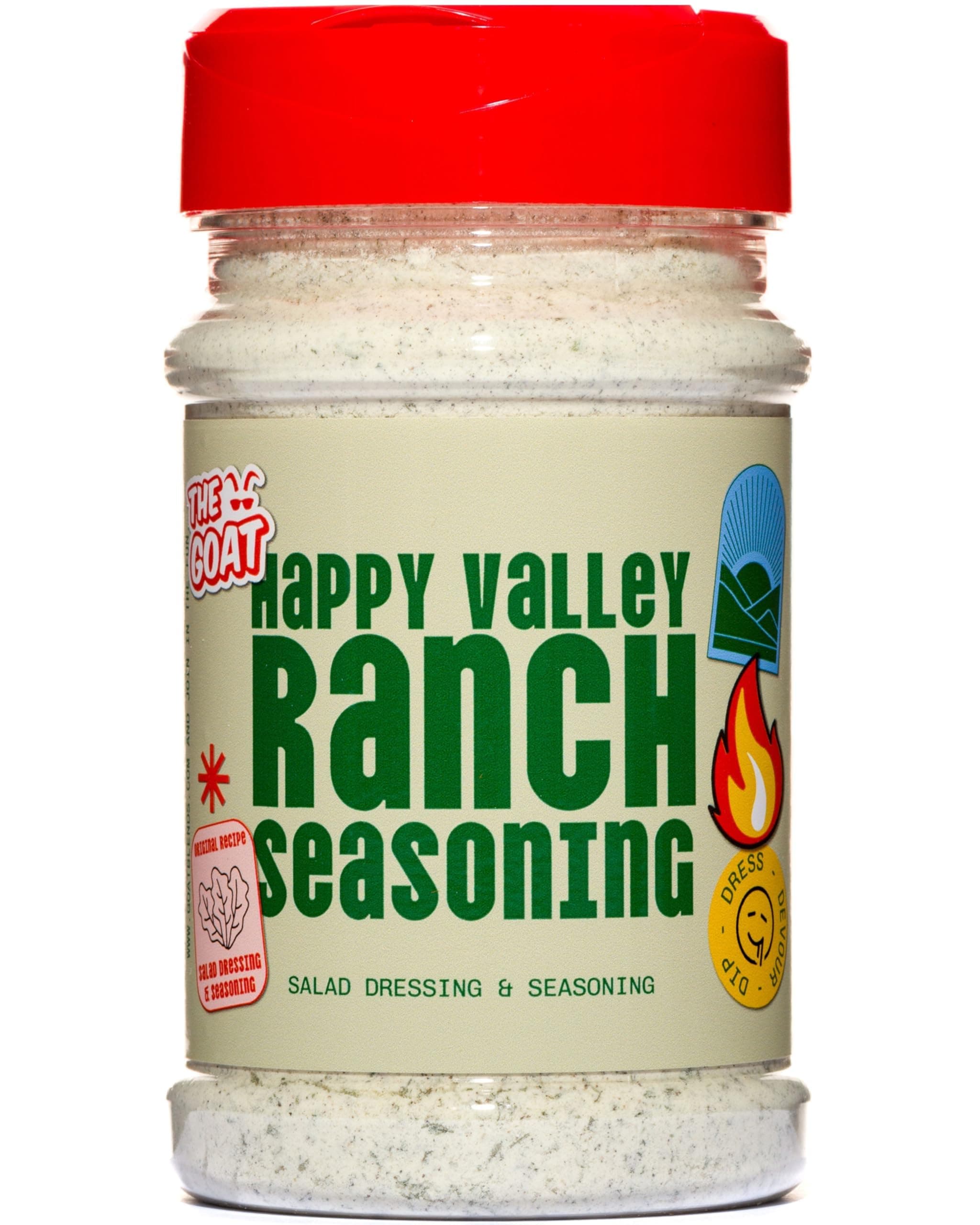 The GOAT Ranch Dressing Seasoning Mix 200g Jar - Tangy Powdered Salad Spice and Flavour Blend with Buttermilk Infusion, Herb Fusion, Ideal for Dips, Veggies, Chicken, Fries, Marinades