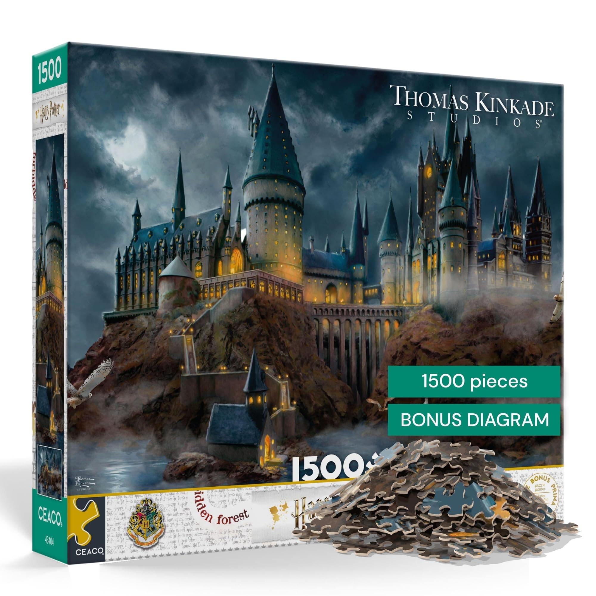 Ceaco - Thomas Kinkade - Harry Potter - Hogwart's Castle - 1500 Piece Jigsaw Puzzle