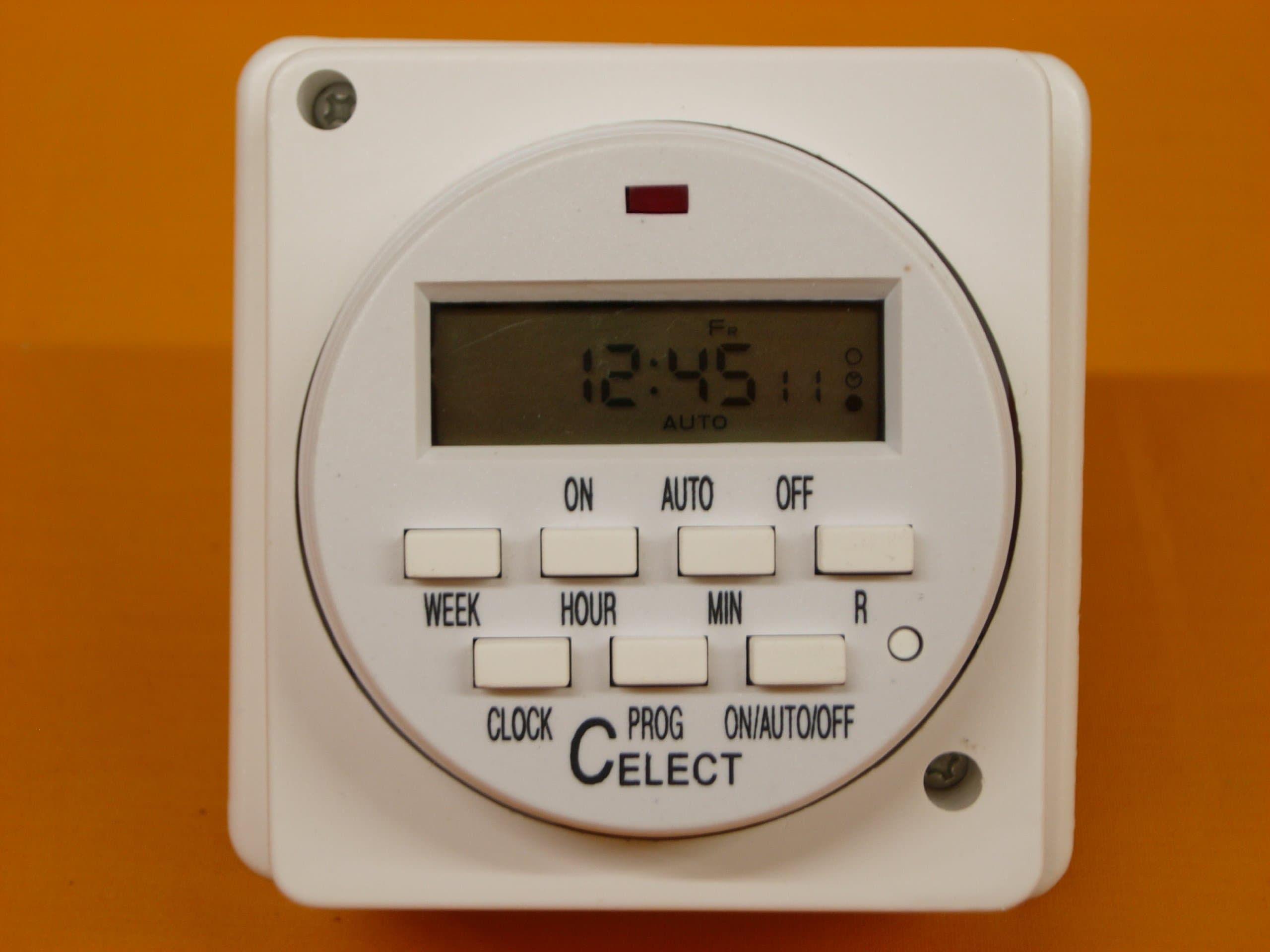 Weekly Digital Timer UK Wall Box Mounted