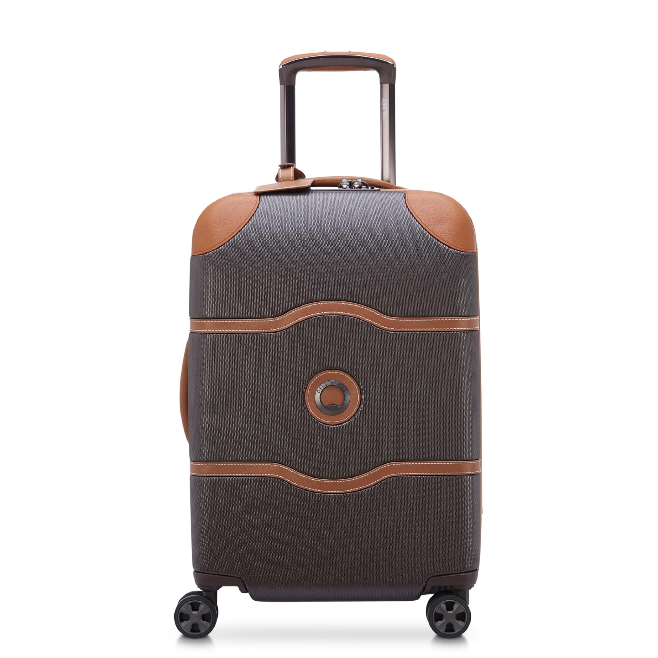 DELSEY Paris Chatelet Hardside Luggage with Spinner Wheels, Chocolate Brown, Carry-on 21 Inch, No Brake, Chatelet Hardside Luggage With Spinner Wheels