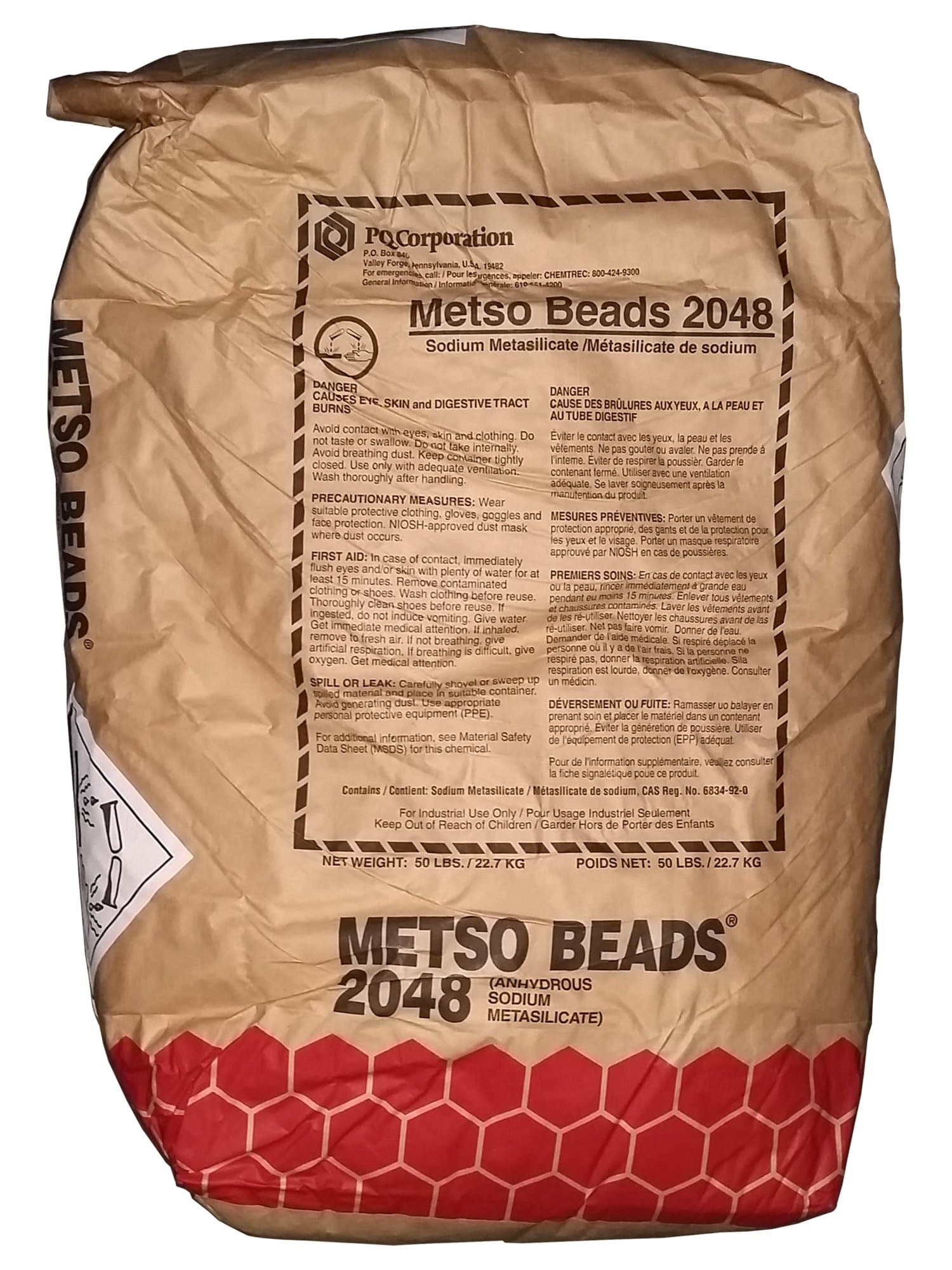 Sodium Metasilicate Anhydrate [Na2SiO3] [CAS_6834-92-0] Solid (50 Lbs Bag) sold by Wintersun Chemical