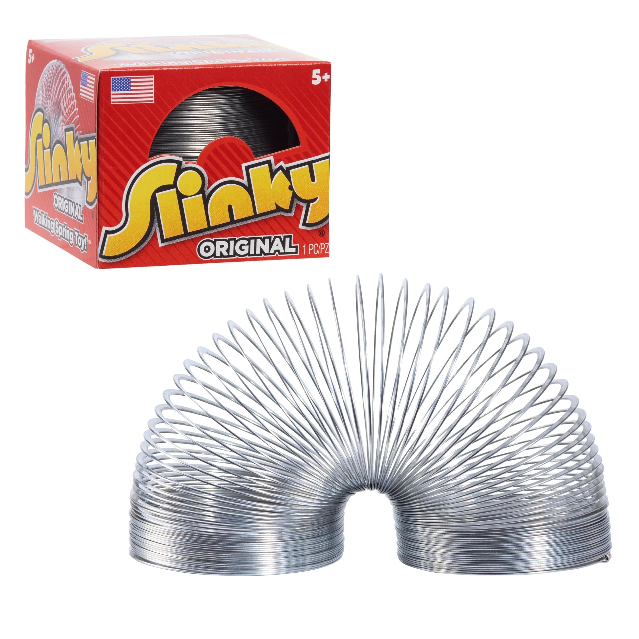 The Original Slinky Walking Spring Toy, Metal Slinky, Fidget Toys, Kids Toys for Ages 5 Up