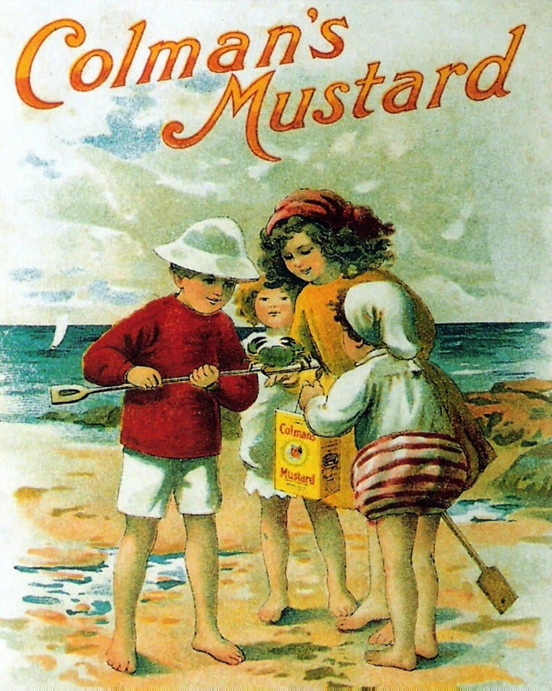 Chill Colmans Mustard Beach Vintage Metal Wall Sign 6x8inches Plaque Vintage Retro Poster Art Picture Print