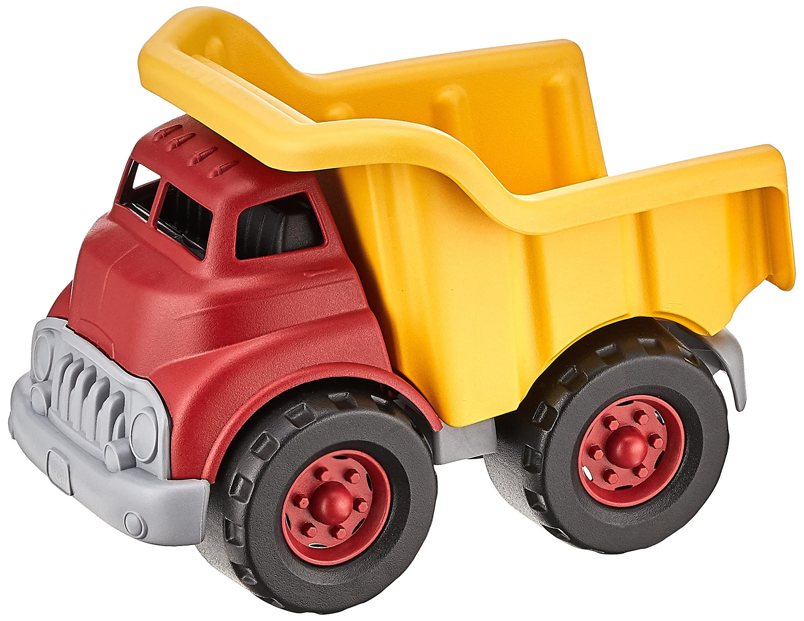 Dump Truck, Red/Yellow CB - Pretend Play, Motor Skills, Kids Toy Vehicle. No BPA, phthalates, PVC. Dishwasher Safe, Recycled Plastic.