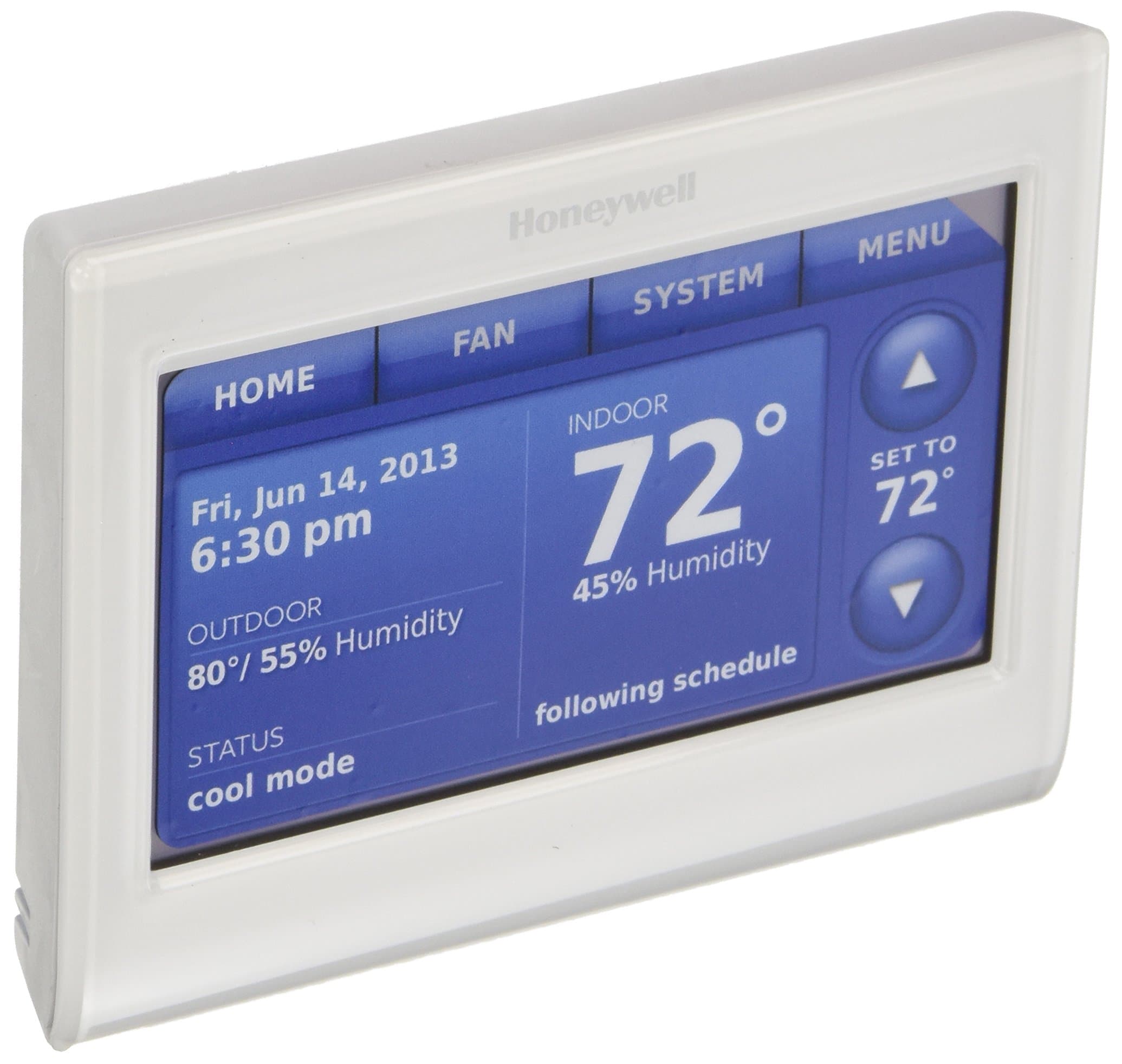 HoneywellTHX9421R5021WW 2 Wire IAQ High Definition Touch Screen Thermostat with Red Link Technology, White