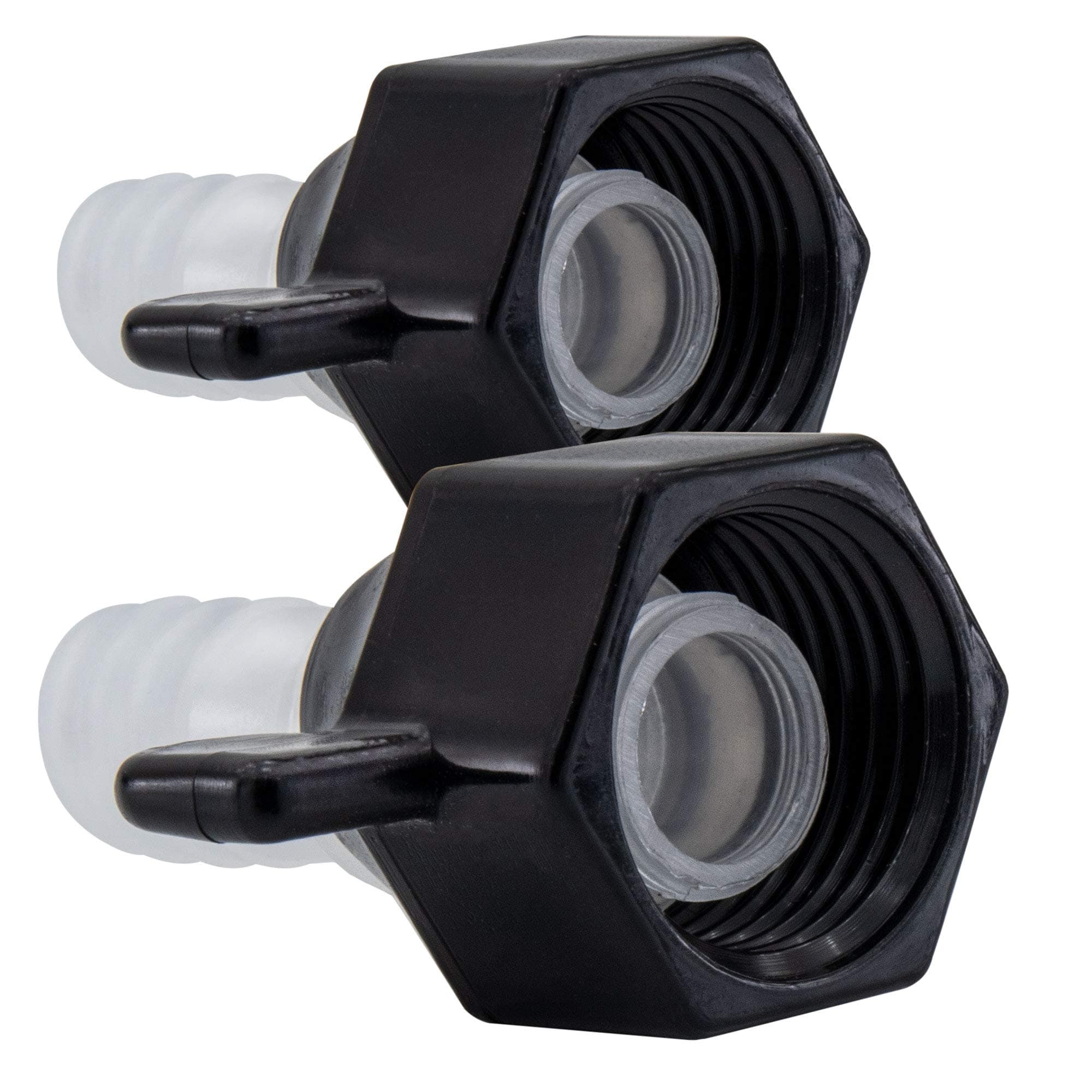 RecPro RV Plumbing Fitting 1/2" Swivel to 1/2" Barb | Barb Straight Wingnut Swivel Adapter (2-Pack)