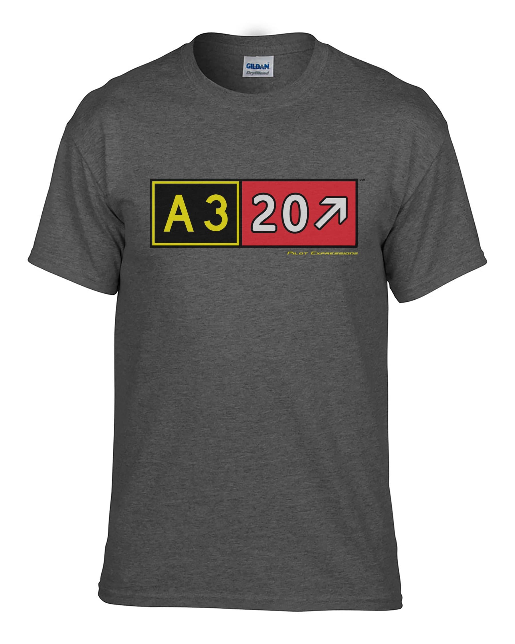 Pilot Expressions Men's Airbus A320 Taxiway Sign T-Shirt
