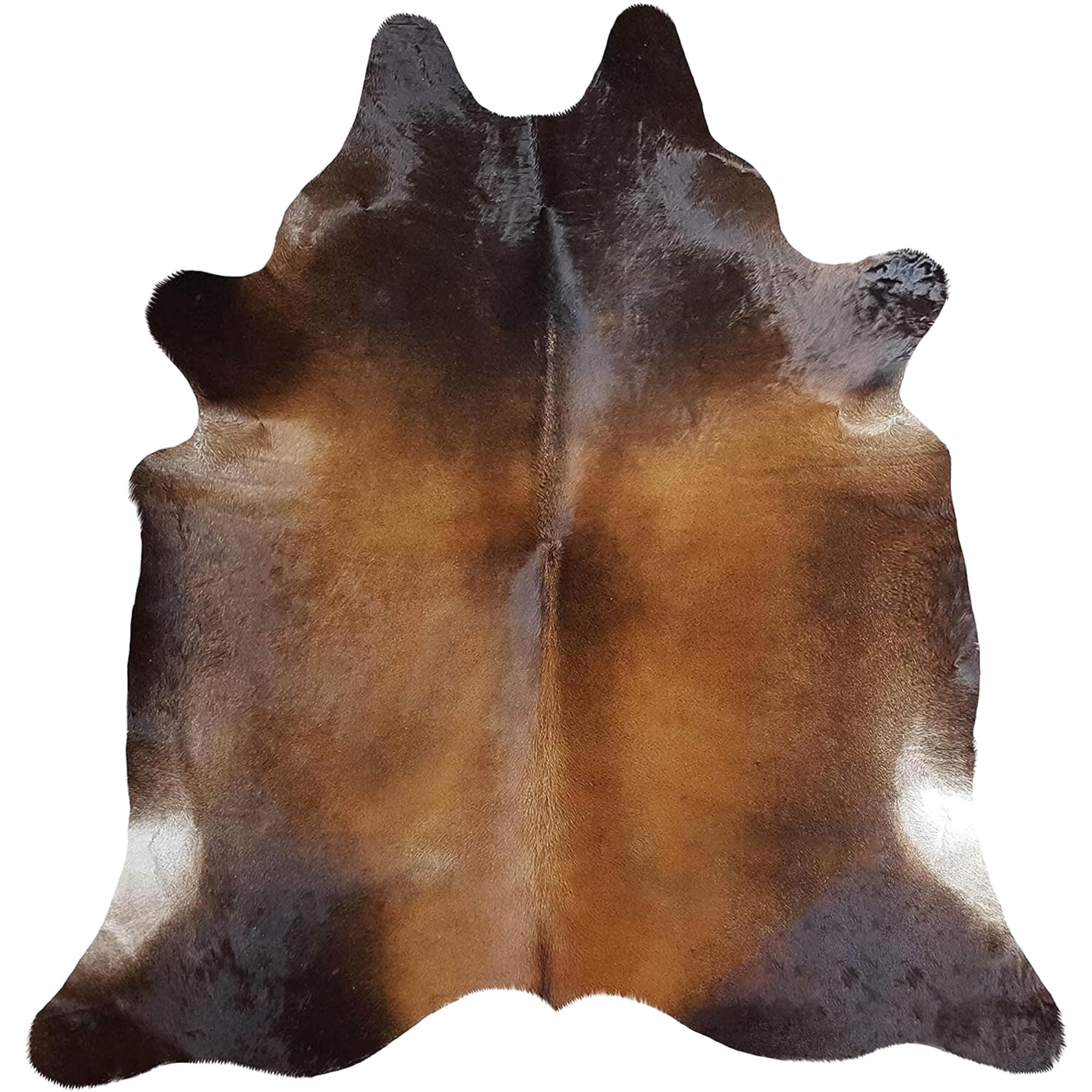 Sunshine Cowhides – Brindle Tricolor Brown Cowhide Rug for Living Room, Bedroom, Kitchen, and Office – Soft Cow Skin Floor Carpet – Modern Style Animal Hide Rug – Extra Large 6x7-8 ft
