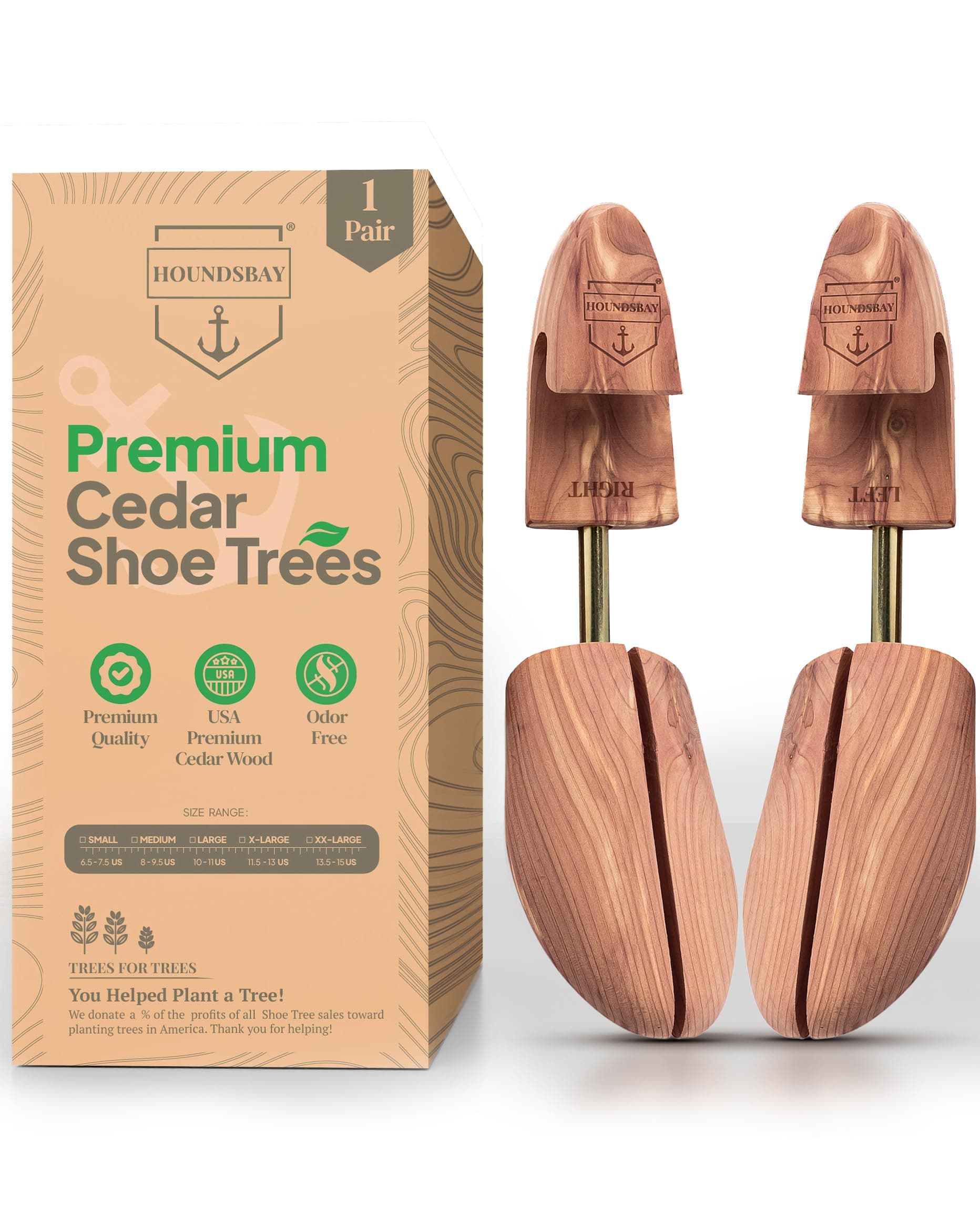 Men's Cedar Shoe Tree with Wide Heel - Purchase Plants a Tree in USA