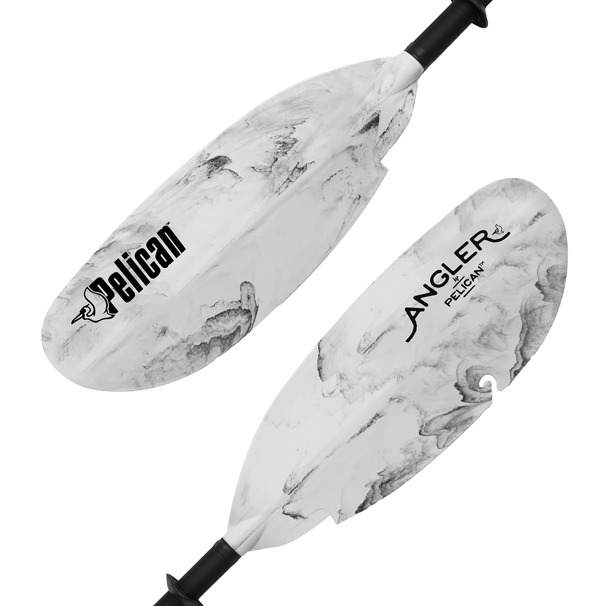 Pelican Poseidon Angler Kayak Paddle - 250cm (98.5 in.) and 240cm (94.5 in) - Anti-Slip Coating Aluminum Shaft & Fiberglass Reinforced Polypropylene Blades - 0/65° Blade Angle