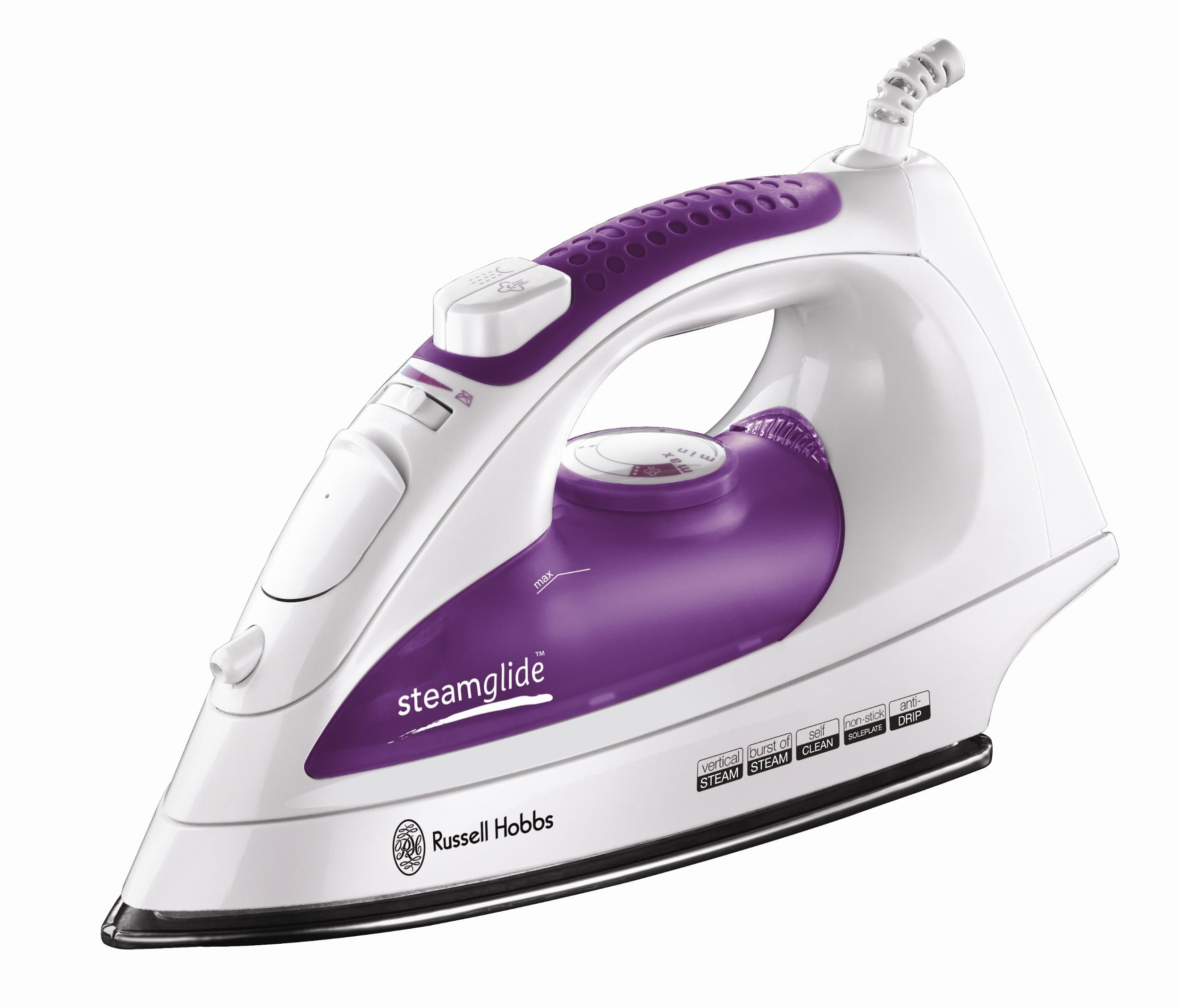 Russell Hobbs 15207 White and Purple Steamglide 2200 W Iron