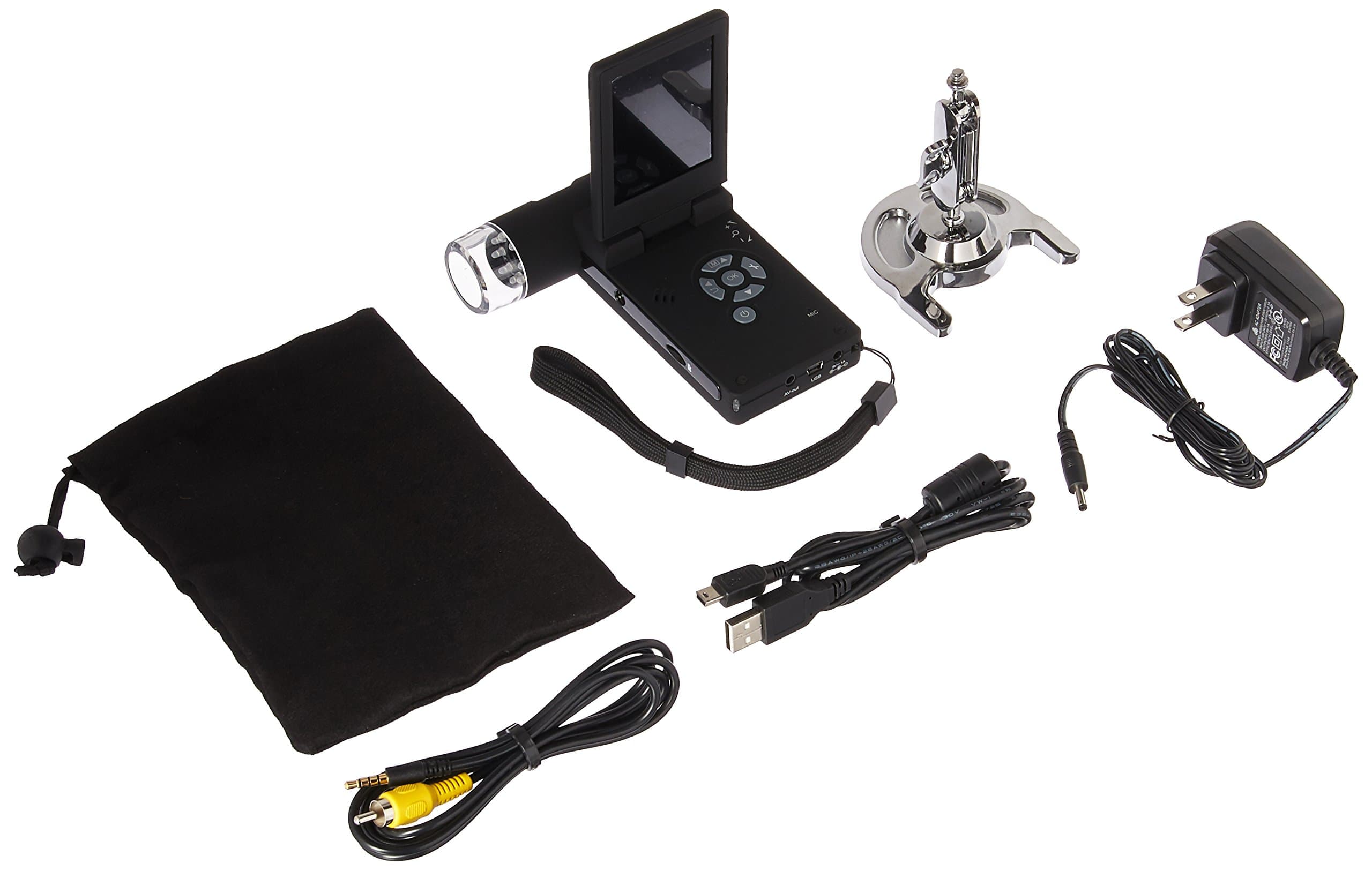 5M Handheld Mobile LCD Digital Microscope with 1200x Magnification, Micro-SD Storage, Photo and Video Capture, Measurement by Software