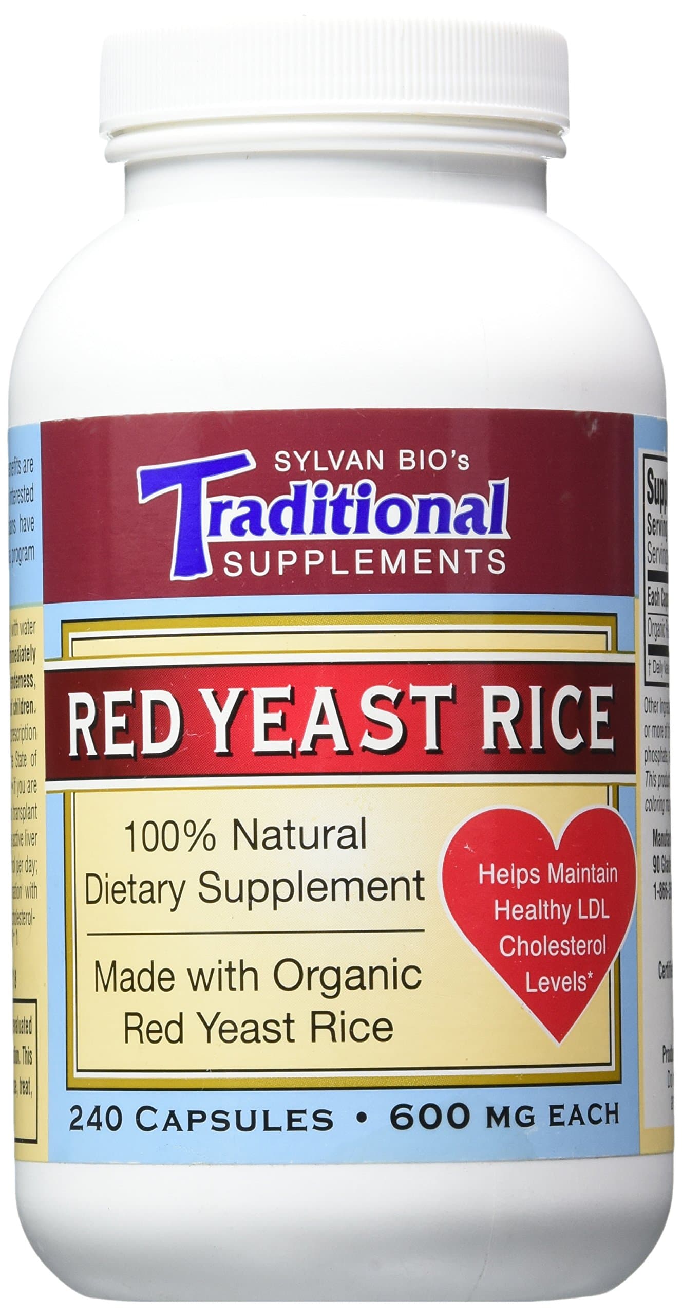 Traditional Supplements Red Yeast Rice 240 caps
