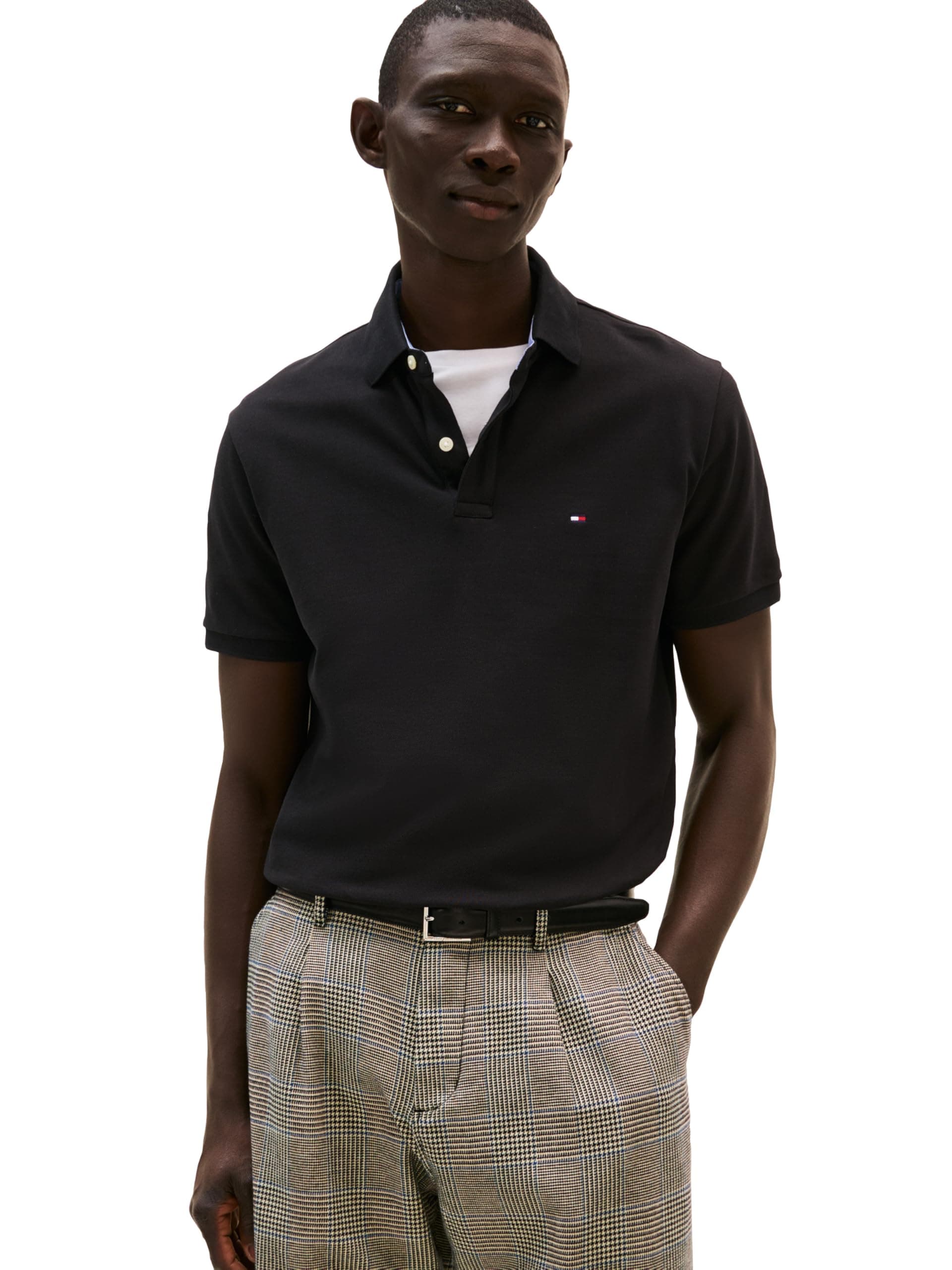- Mens Short Sleeve Cotton Pique Polo Shirt in Regular Fit