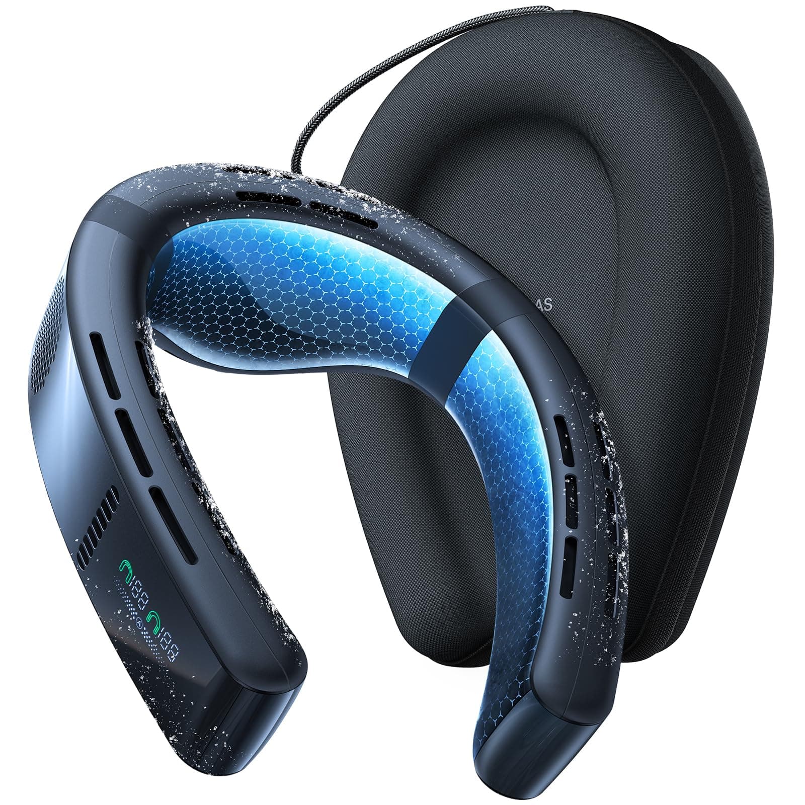 TORRAS [COOLiFY Cyber・2024 Flagship] Neck Air Conditioner, Ultimate Immersive Cooling Portable Neck Fan Rechargeable with 6000mAh, Neck Cooler Neck Fans that Blow Cold Air for gifts