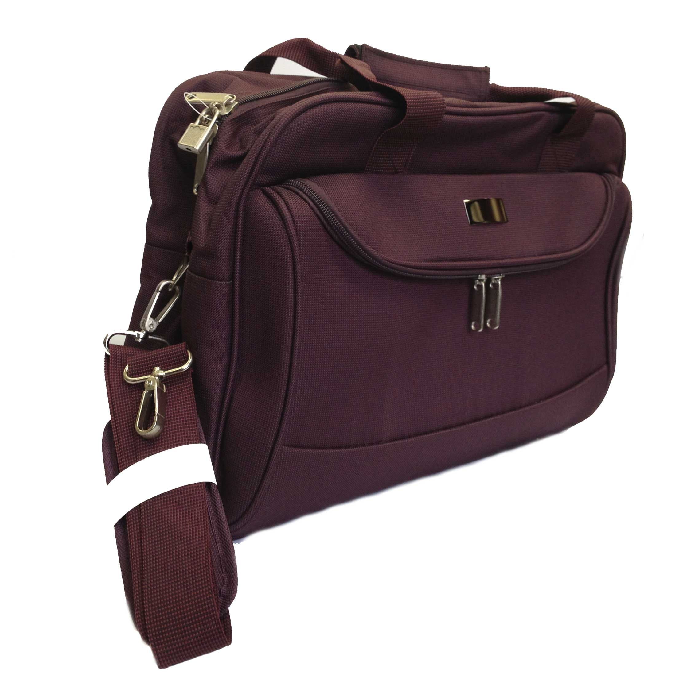 Travel Bag with Engraveable Plate and Padded Handles in Berry Color (SPETRAVELBAG)