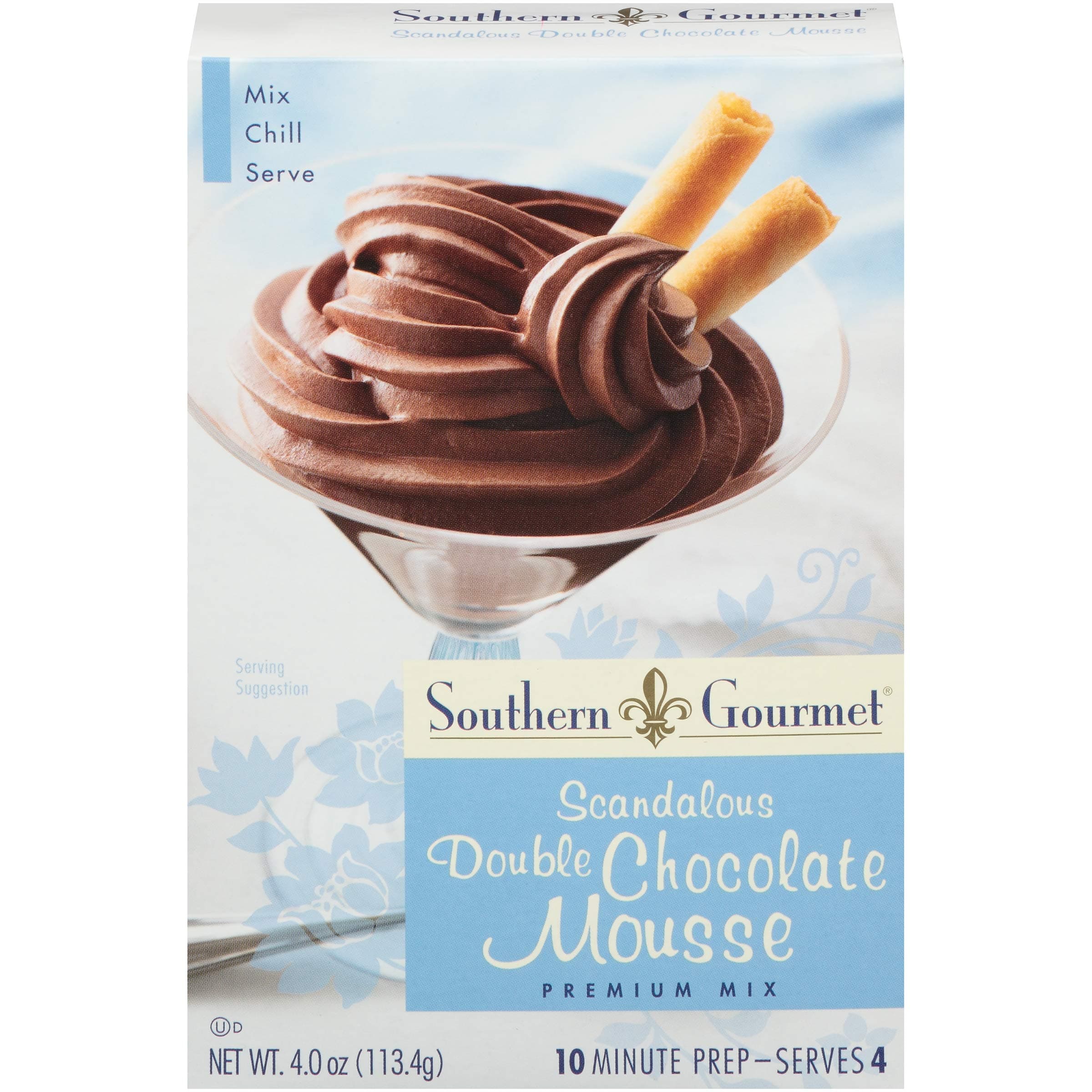 Southern Gourmet Scandalous Mix Double Chocolate Mousse 4 Oz (Pack of 6)