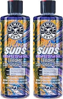 - HydroSuds Ceramic Shine High Foaming Car Wash Soap (Works with Foam Cannons, Foam Guns or Bucket Washes) For Cars, Trucks, SUVs, RVs & More, 16 fl oz, Berry Scent, 2 Pack