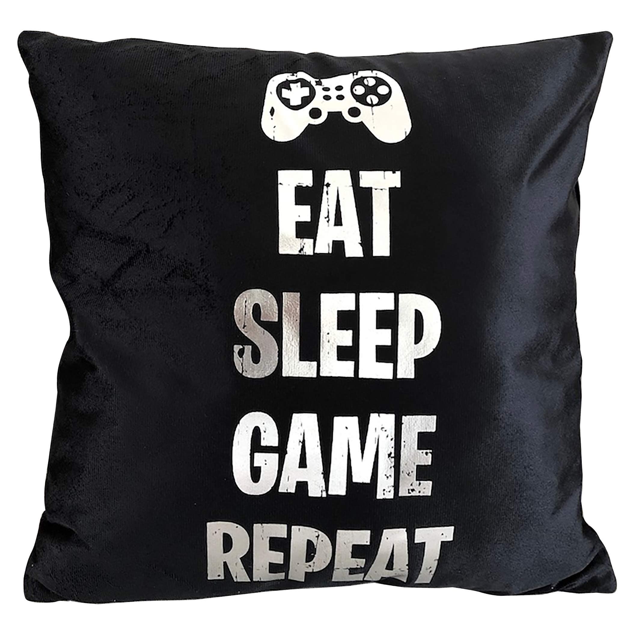 Eat Sleep Game Repeat Cushion Cover - Great Gift for A Gaming Fan