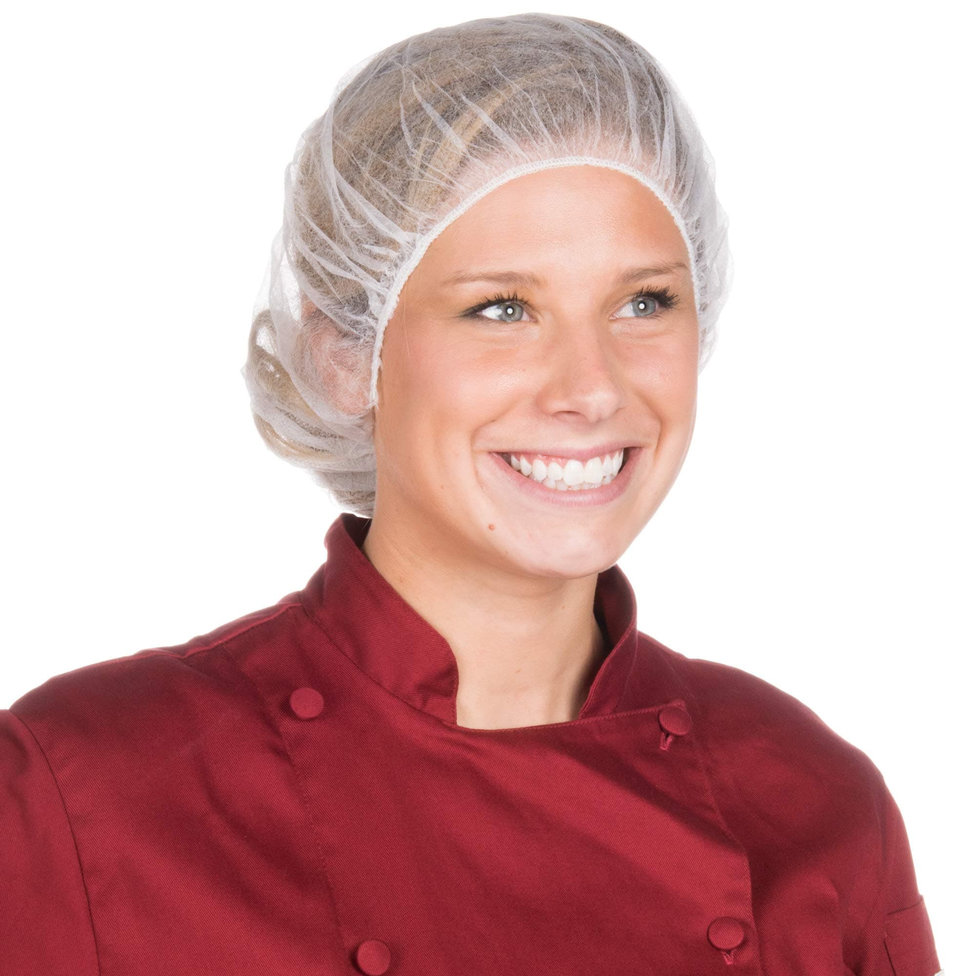 Hair Net Bouffant - White Disposable Hair Nets, Light Disposable Bouffant Cap For Food Service, Surgical Caps, Healthcare facility, Laboratories & Restaurants, Regular/Large, White (24 in)