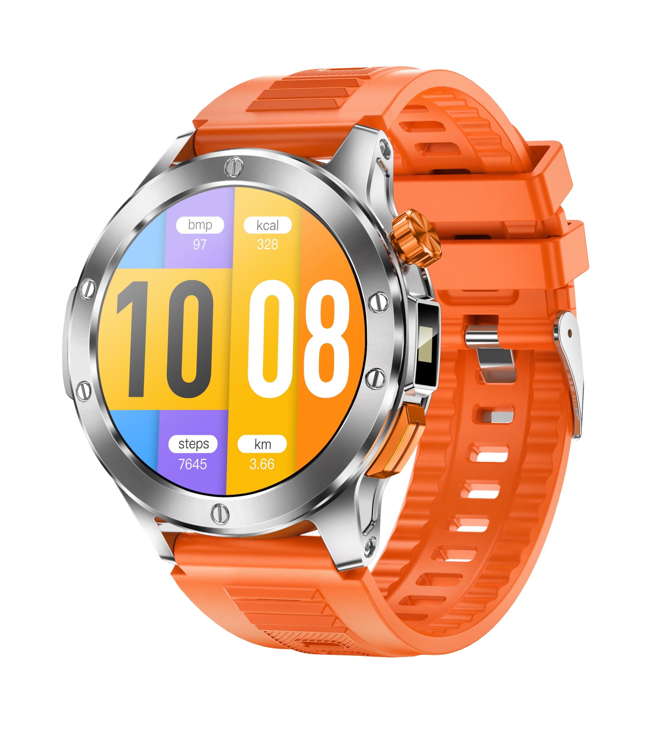 TinwooSmart Watch for Men(Answer/Make Calls) with LED Flashlight 1.39" HD Screen,300+ Watch Faces,Heart Rate,SpO2,100+ Sports Modes,IP68 Waterproof,Smartwatch for Android iOS (Silver)