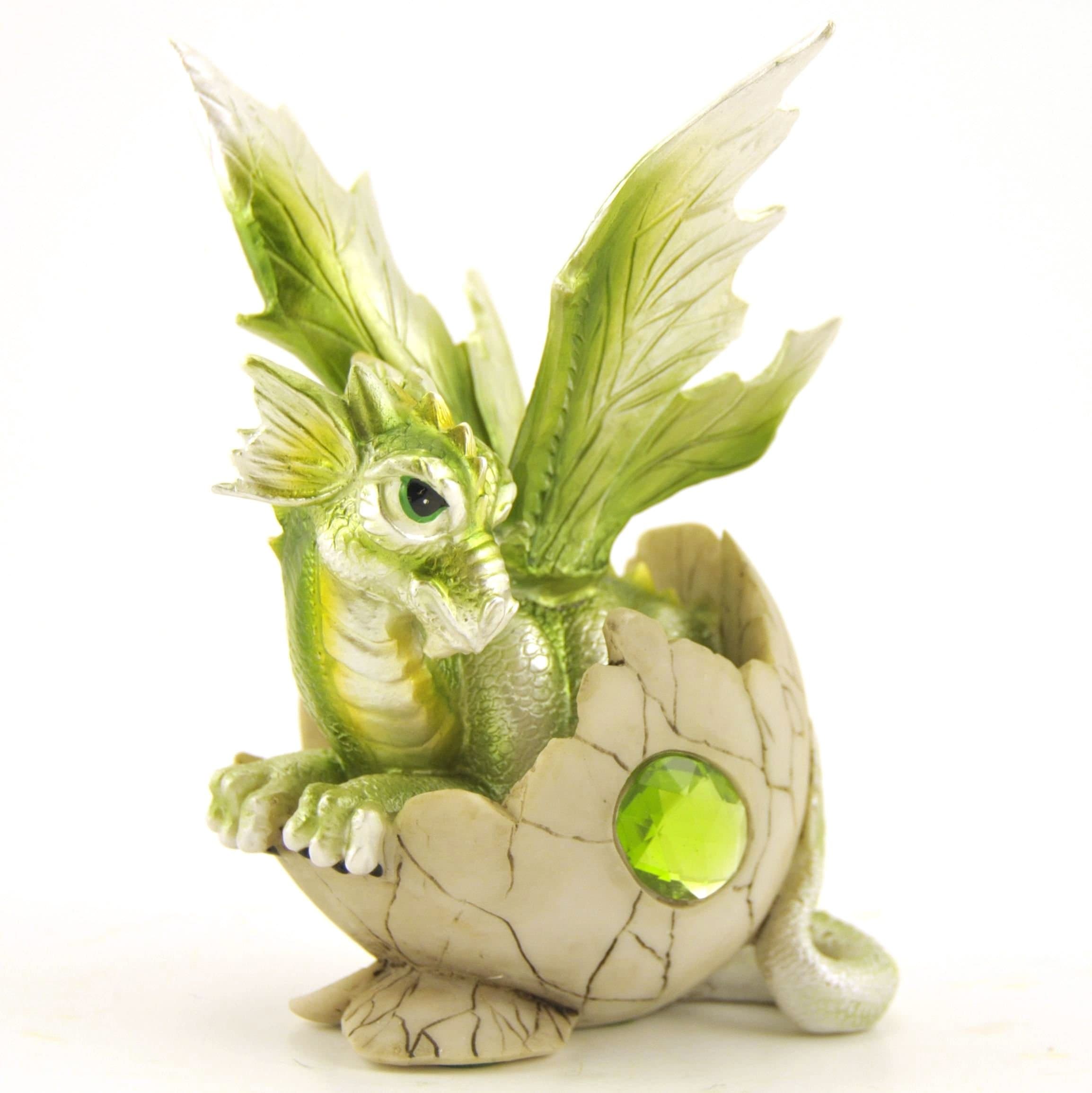 Baby Dragon in Egg with Birthstone, Collectible Figure, 4.5-inch