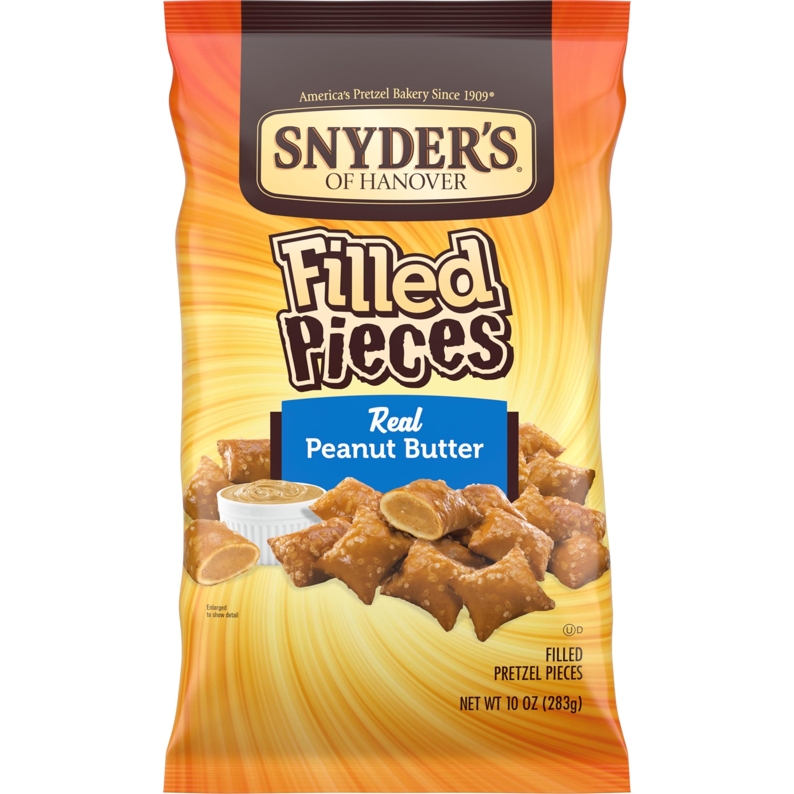 Pretzels Pieces, Peanut Butter Filled, 10 Ounce Bag