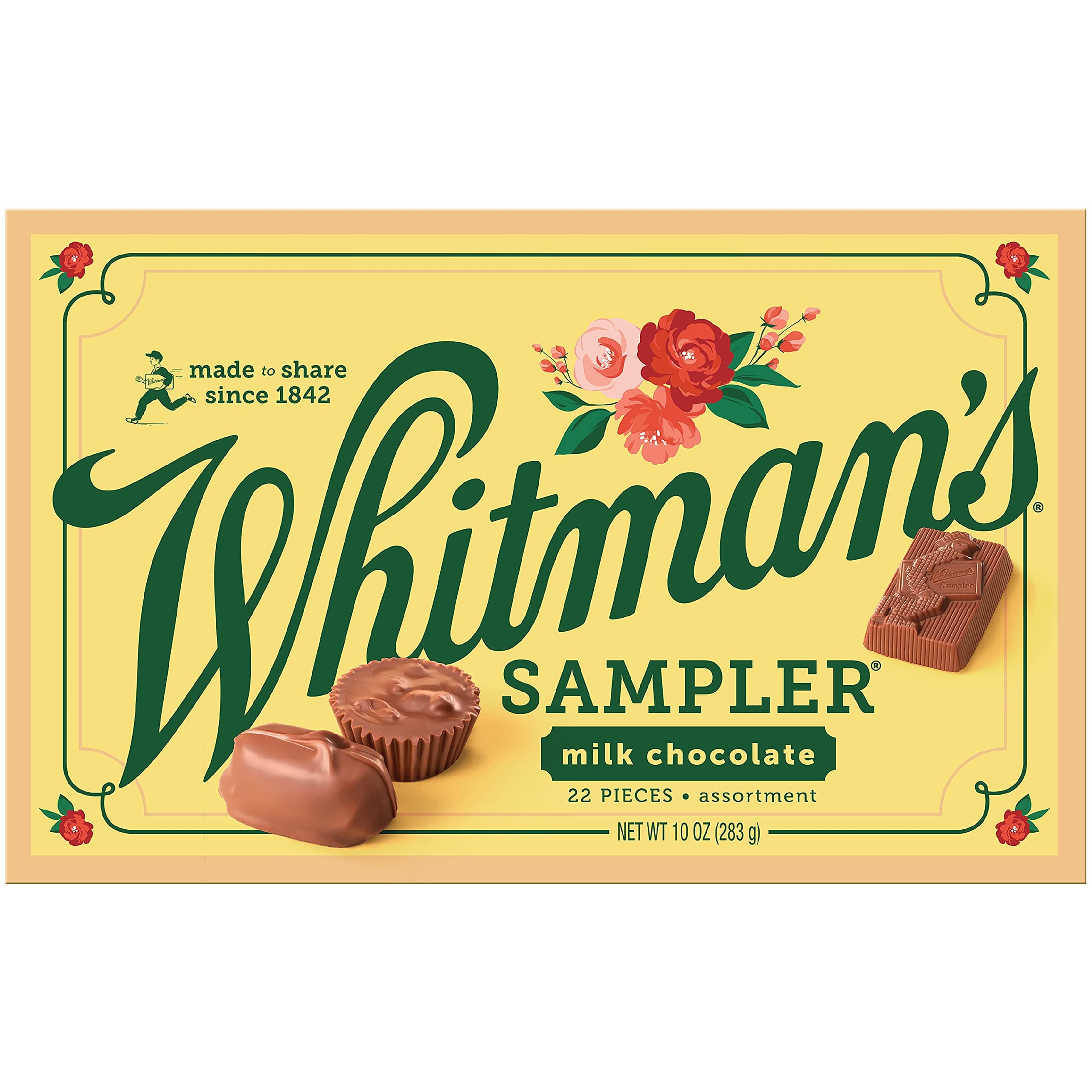 Whitman's Sampler Mother's Day Milk Chocolates Gift Box, 10 Ounce (22 Pieces)