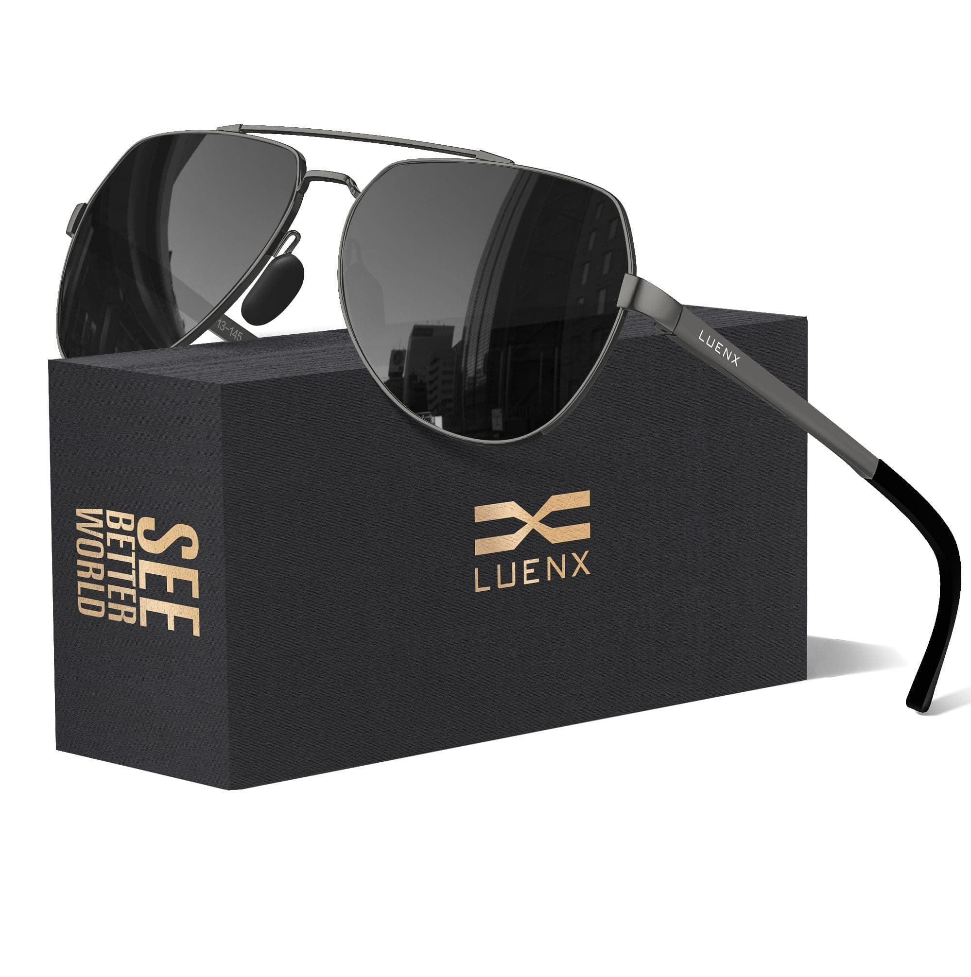 Aviator Sunglasses for Women Men Polarized Lens with Accessories - UV 400 Protection 60MM