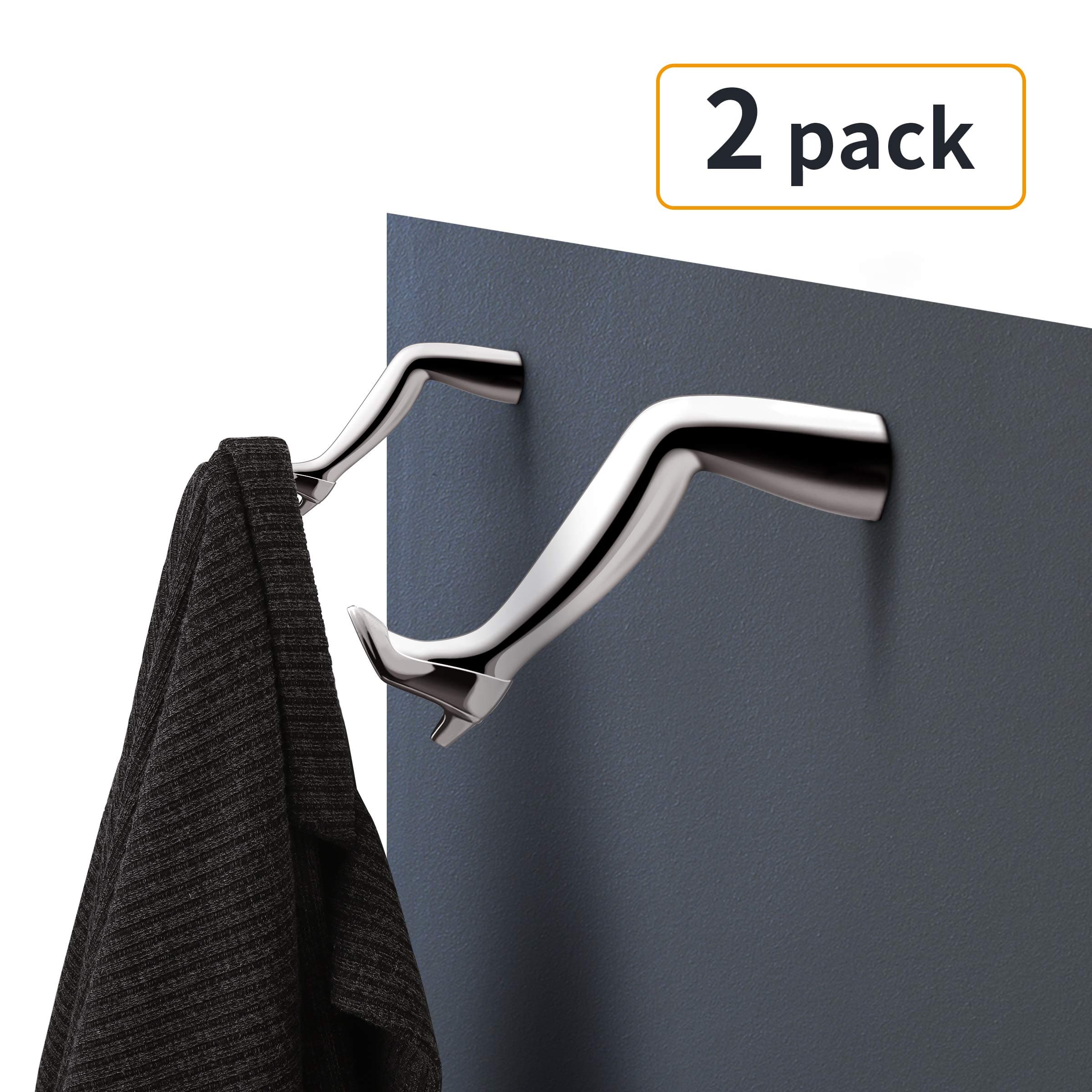 SUS304 Stainless Steel Heavy Duty Coat Hooks Wall Mounted 35 LB Utility Hooks Heavy Hooks Dual Robe Hook Coat Hanger (Beautiful legs)