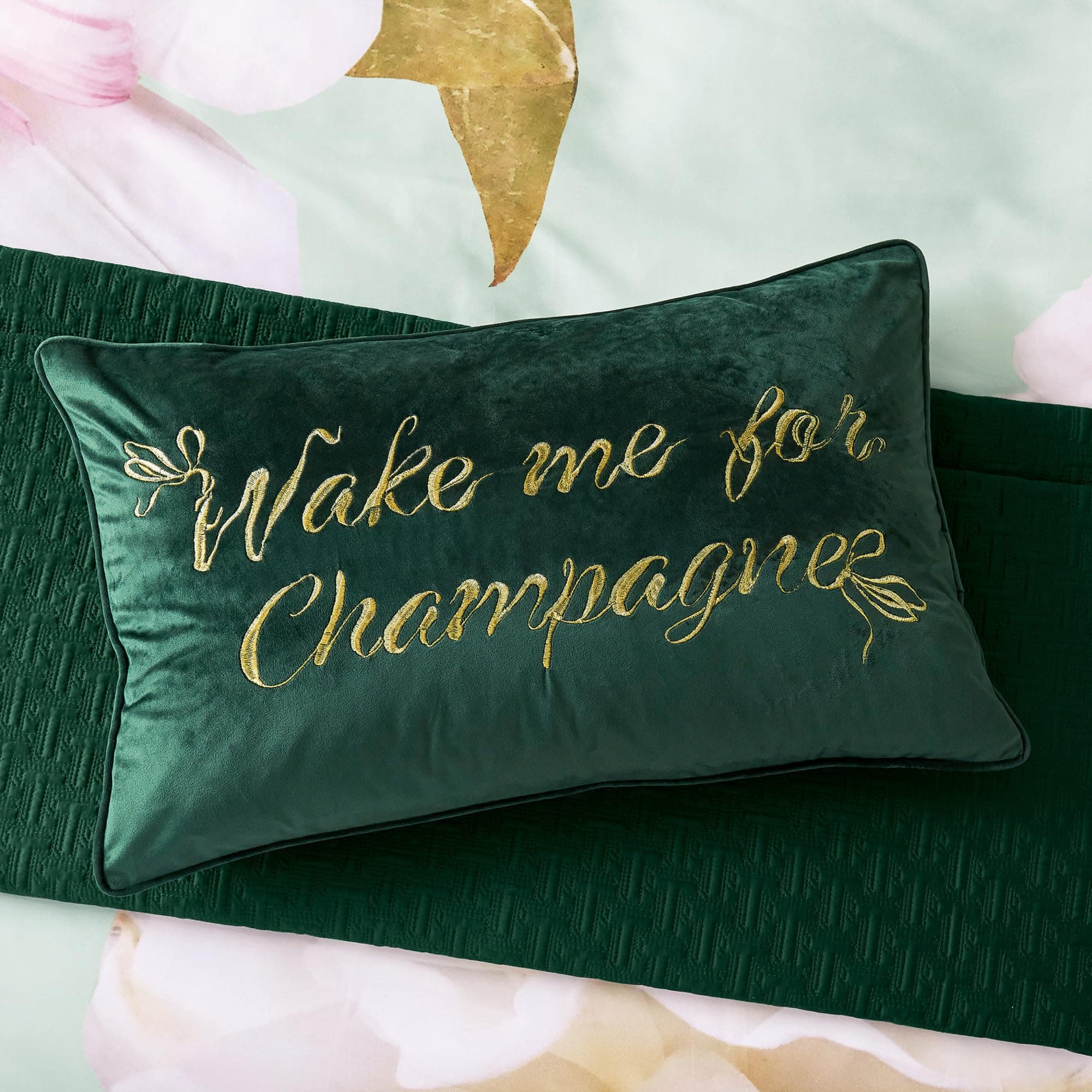 Ted Baker Wake Me Up 1 Piece Decorative Pillow, Forest Green
