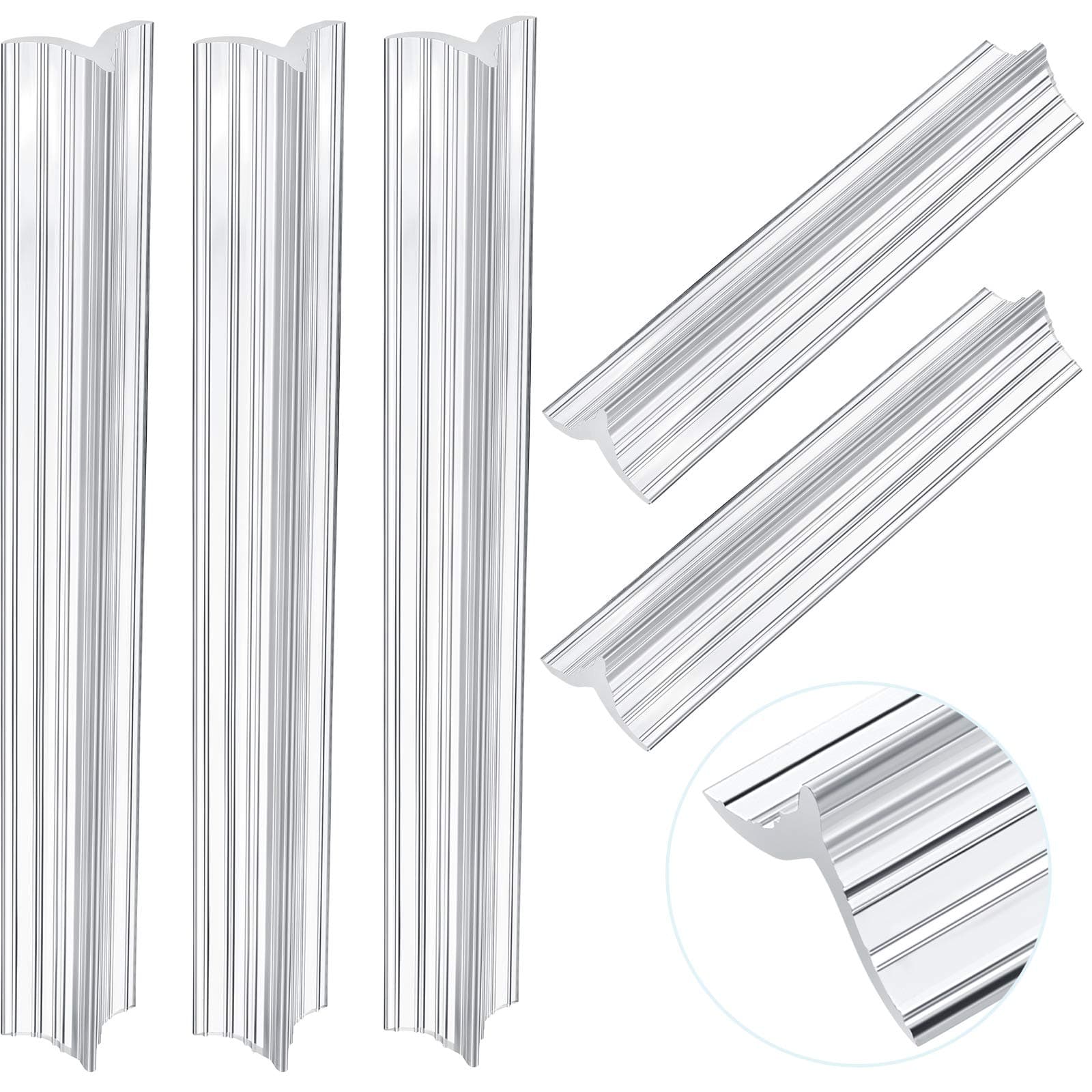 Slipcover Grips and Tucks - Essential Anti-Slip Strips for Sofa and Armchairs - Pet Owners (5, 12 Inch, 7 Inch), Plastic, Clear