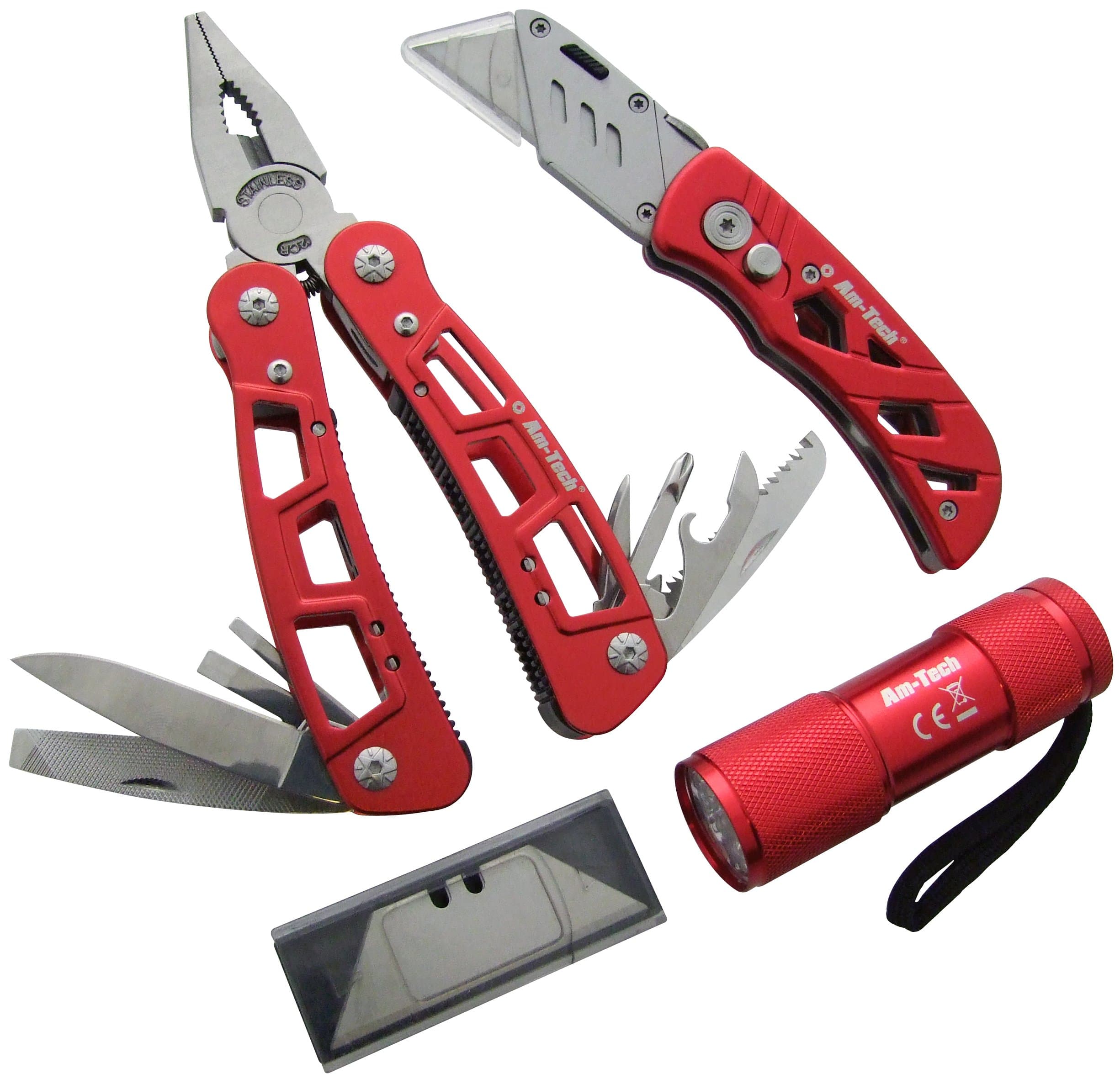 Am-Tech Multifunction Outdoor Toolkit (4 Pieces)