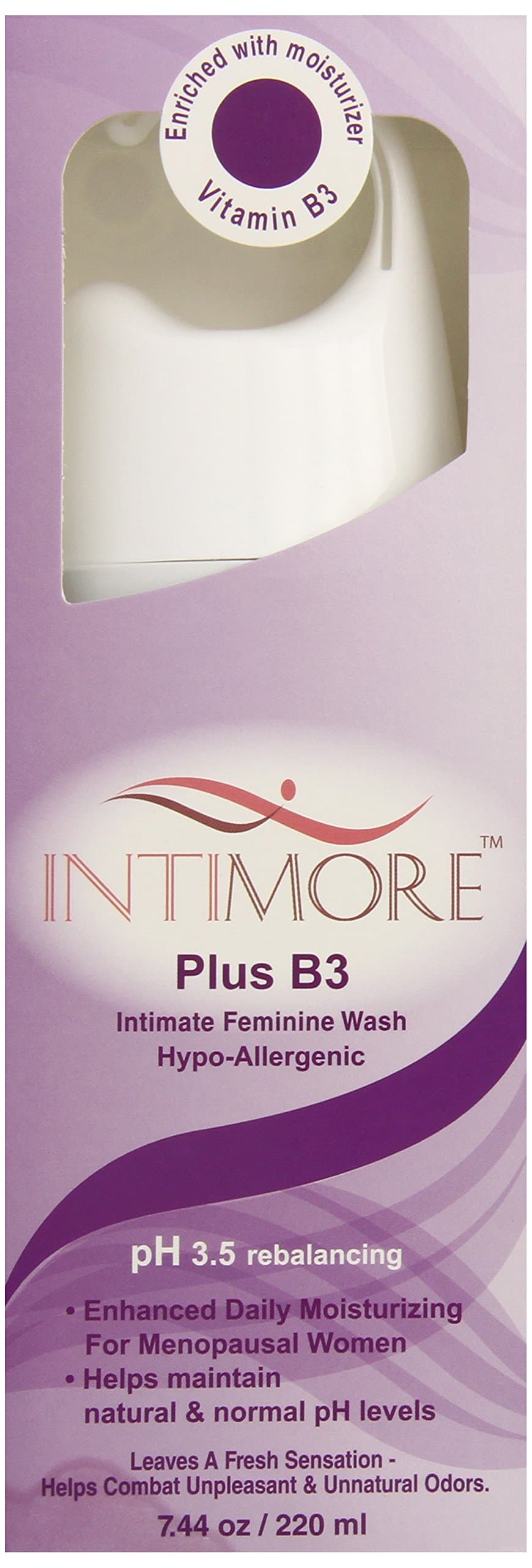 Intimore Feminine Wash, For Menopausal Women, Vaginal Discomfort, 7.44-Ounce Bottle (Pack of 3)