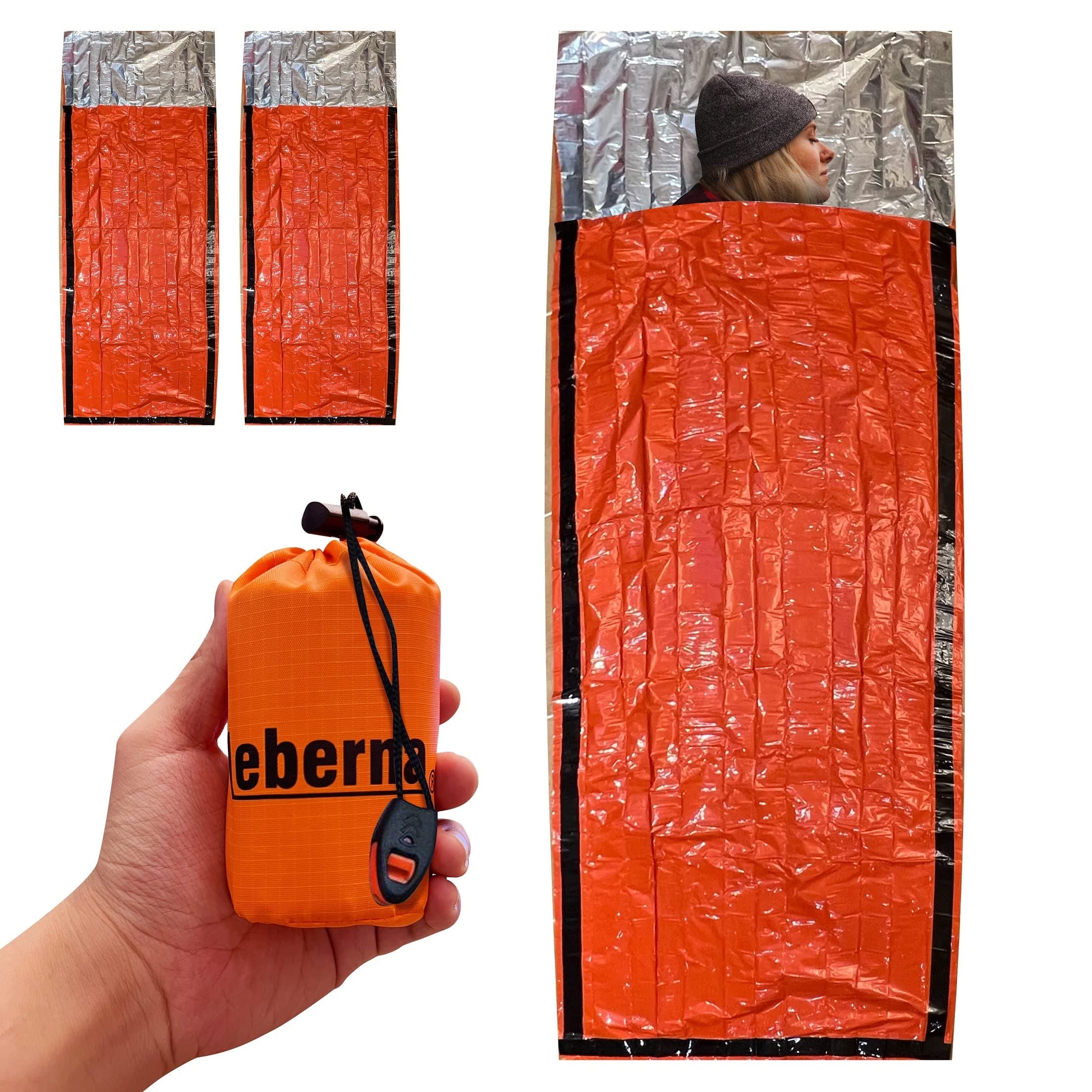 Emergency Sleeping Bags 2 Pack | Portable Emergency Blanket Survival Gear