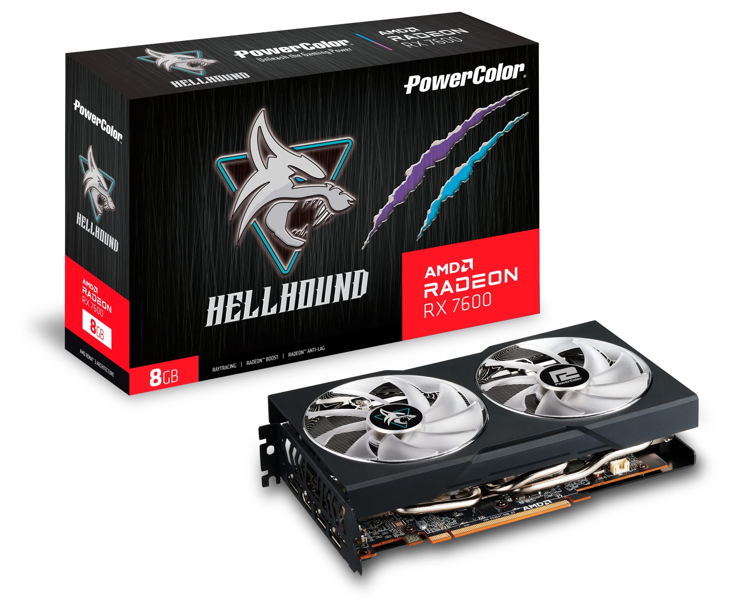 PowerColor Hellhound AMD Radeon RX 7600 Gaming Graphics Card