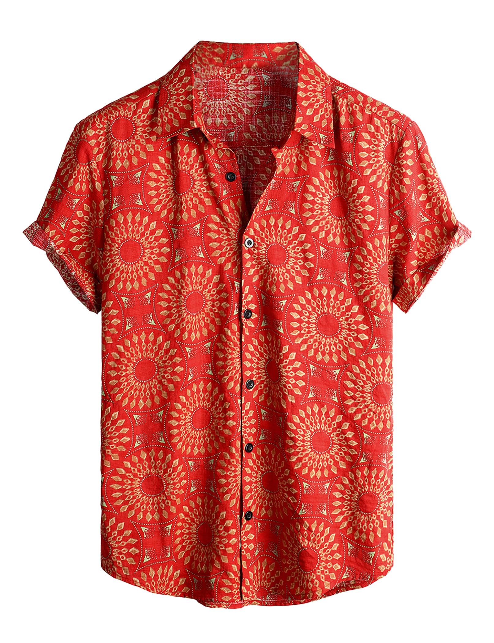 VATPAVE Mens Casual Hawaiian Floral Shirts Short Sleeve Button Down Tropical Shirts Beach Summer Shirts