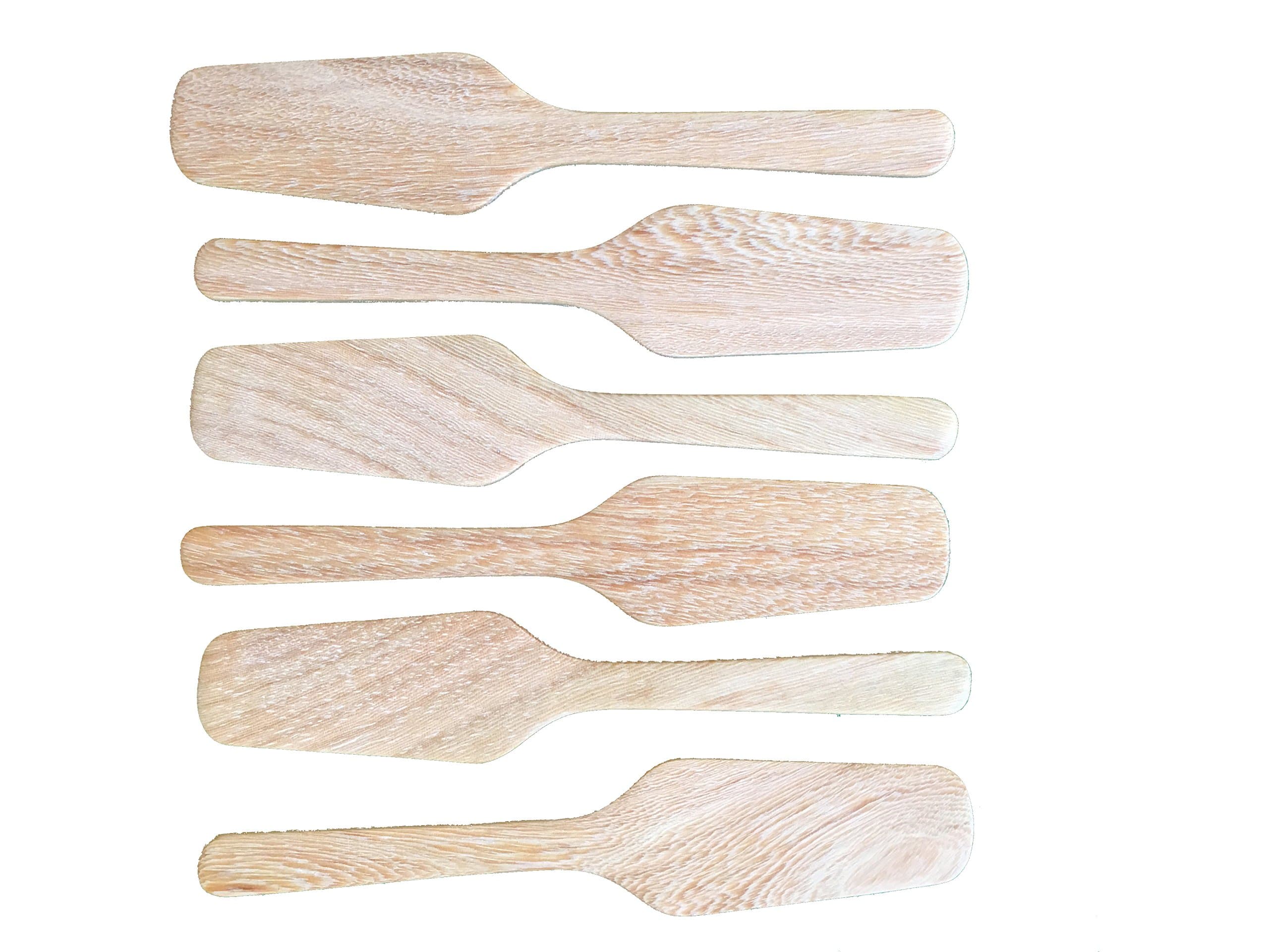 Set of 6 Wooden Bread Butter Cheese Jam Spreader Knife Knives Shaped Reusable Eco Friendly Approx.5.25"x1"
