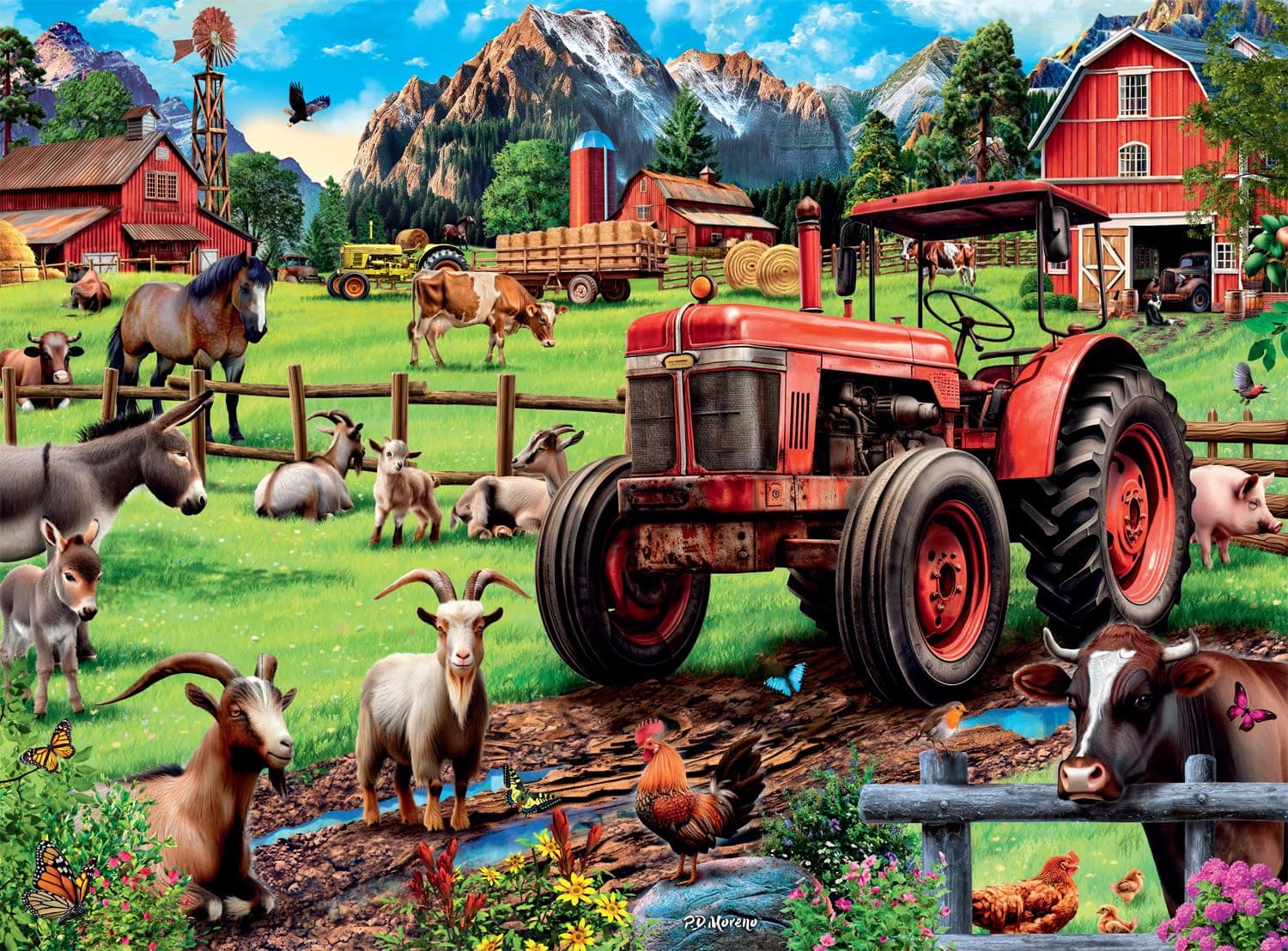 Buffalo Games - Country Life - Time for Chores -1000 Piece Jigsaw Puzzle for Adults Challenging Puzzle Perfect for Game Nights - Finished Size 26.75 x 19.75