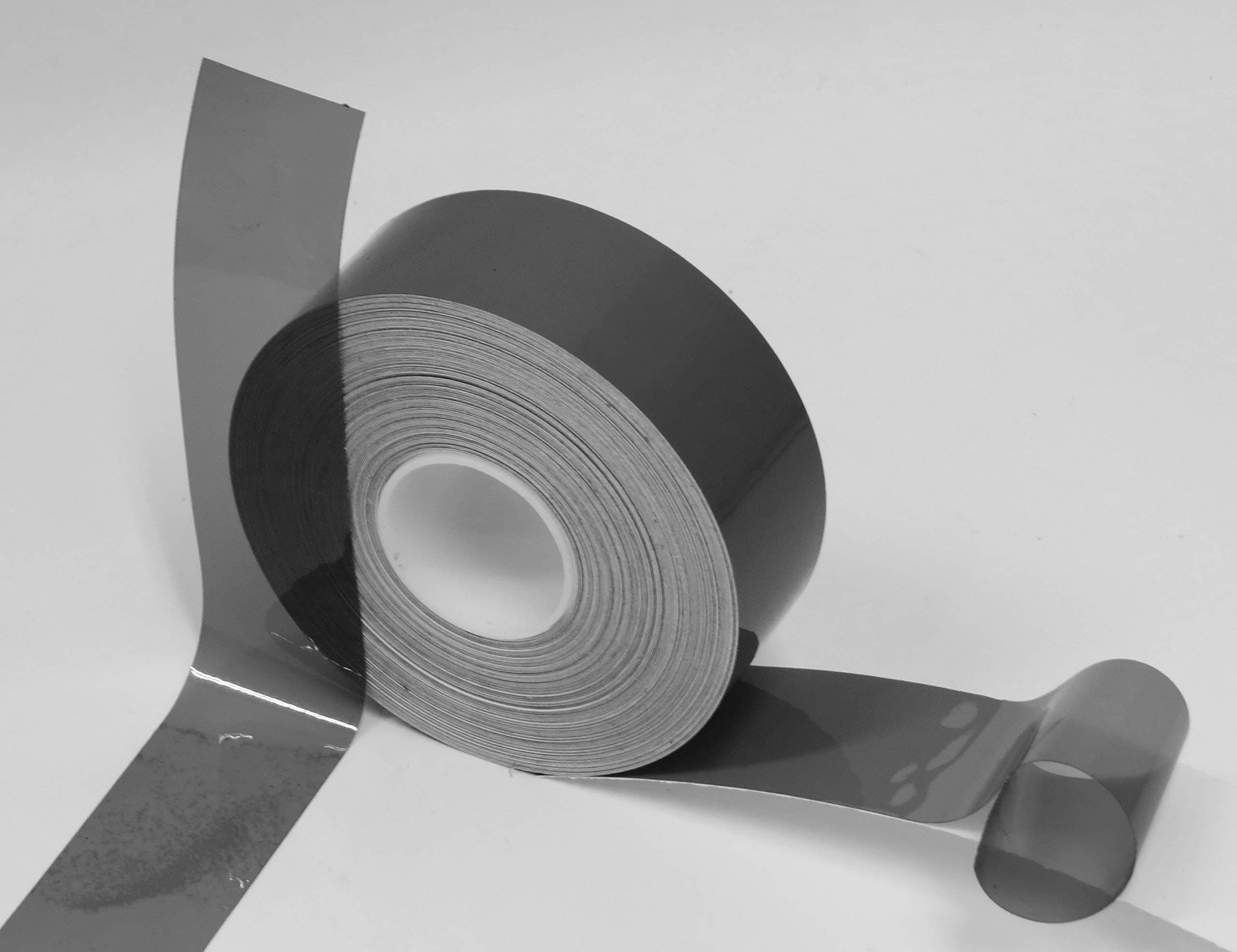 Transparent Vinyl Tape with Self-Adhesive. (1 inch x 50 ft, Gray)