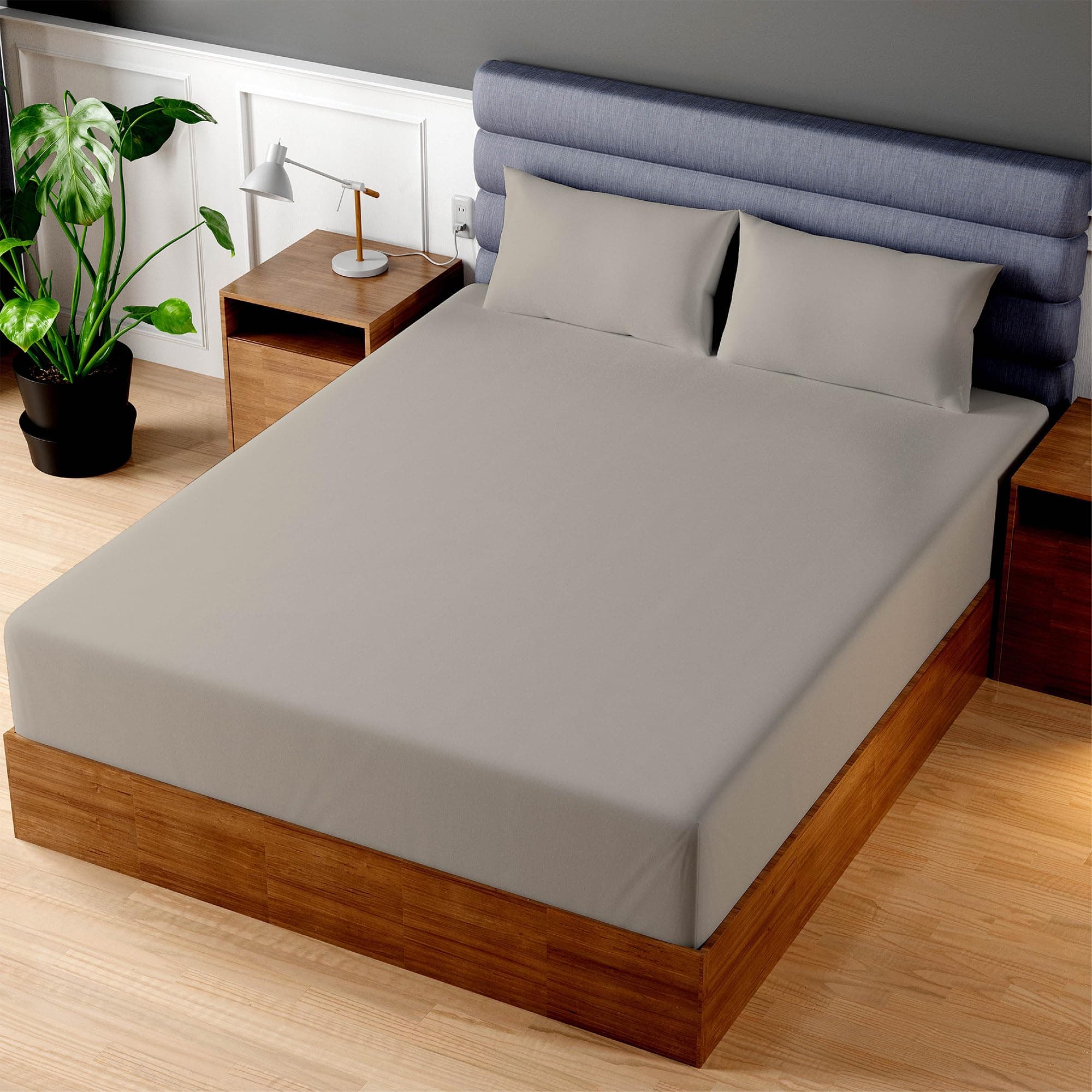 Superity Luxurious Hotel Quality Short Queen Fitted Sheet 100% Cotton Ultra Soft, Skin-Friendly & Hypoallergenic Deep Pocket Fits 12 Mattress Easy Care & Snug Fit (Short Queen Size - 60 X 75)