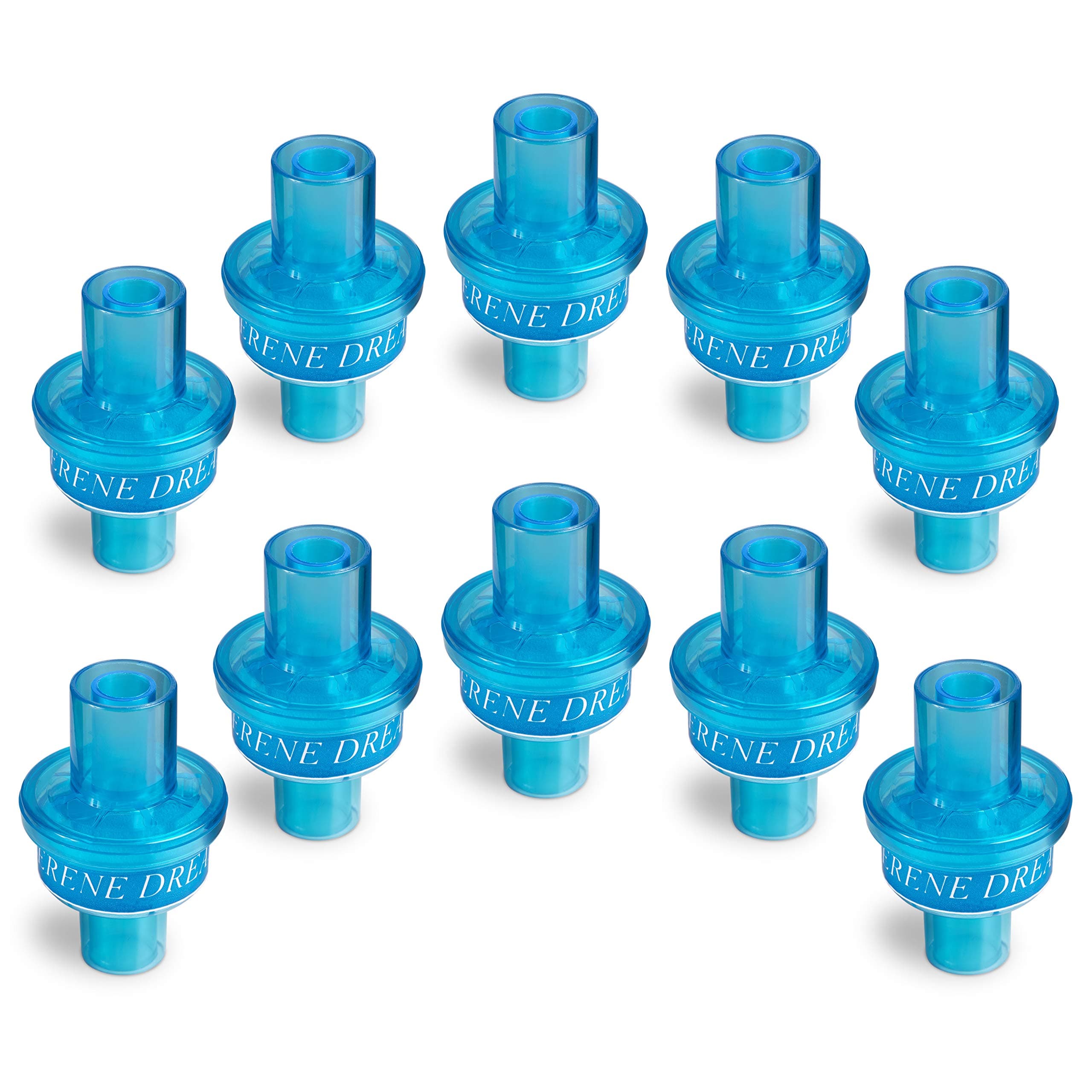 Serene Dreams CPAP Humidifier Heat Moisture Exchanger (HME) for Travel Machines and Home CPAP Solution for Inline Humidification (10 Pack).
