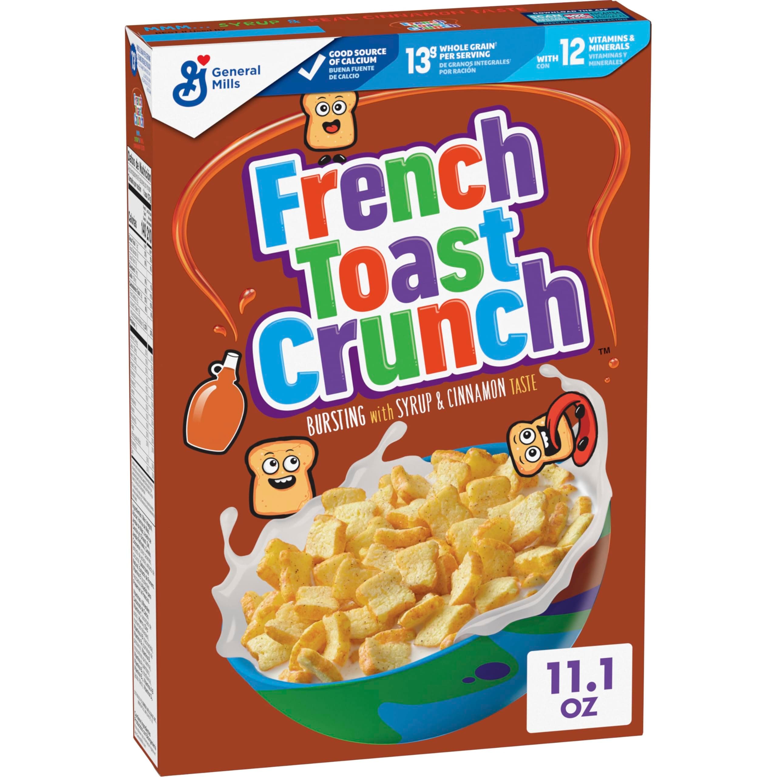 French Toast Crunch Breakfast Cereal, Syrup and Cinnamon Taste, 11.1 oz