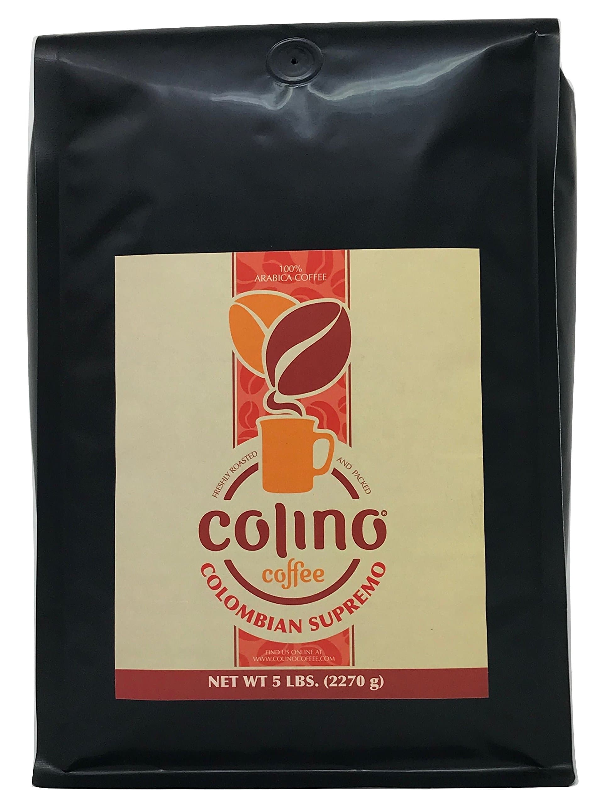 Colombian Supremo Ground Coffee Bulk Bag, Fresh Gourmet Excelso Coffee Single Origin, Dark Roast